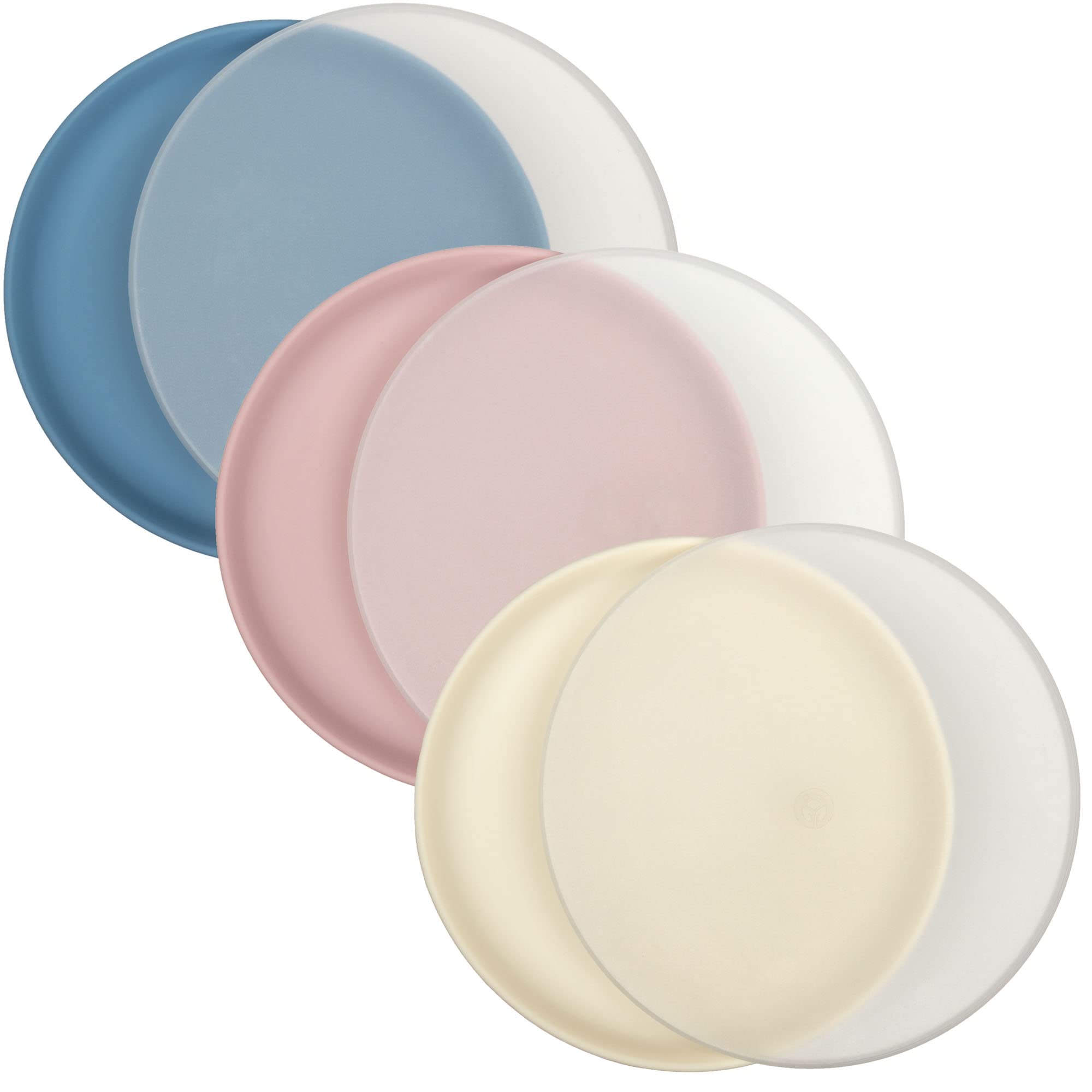 WeeSprout Baby & Toddler Non-Suction Plates with Lids - 100% Food Grade Silicone Plates & Hard Plastic Lids - Unbreakable, Microwave & Dishwasher Safe - 3 Pack for Easy Mealtime at Home or On-the-Go