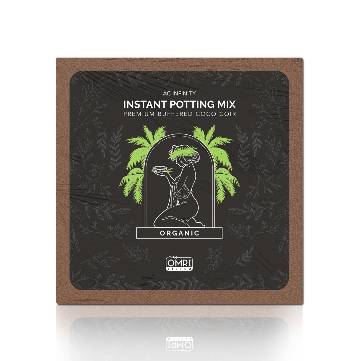 AC Infinity Coco Coir Instant Potting Mix Brick 2LB - Organic Coconut Coir Soil for Indoor & Outdoor Plants, Hydroponics, Seed Starting - Fast Water Retention & Aeration for Healthy Root Growth