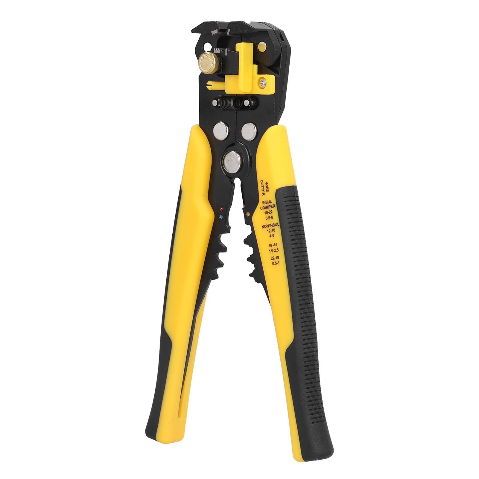 Premium Self-Adjusting Wire Crimping Tool - Alloy Steel Wire Stripper with Accurate Teeth & Adjustable Limiter for Copper/Aluminum Cables | Professional Electrical Work, DIY Home Wiring & Auto Repair