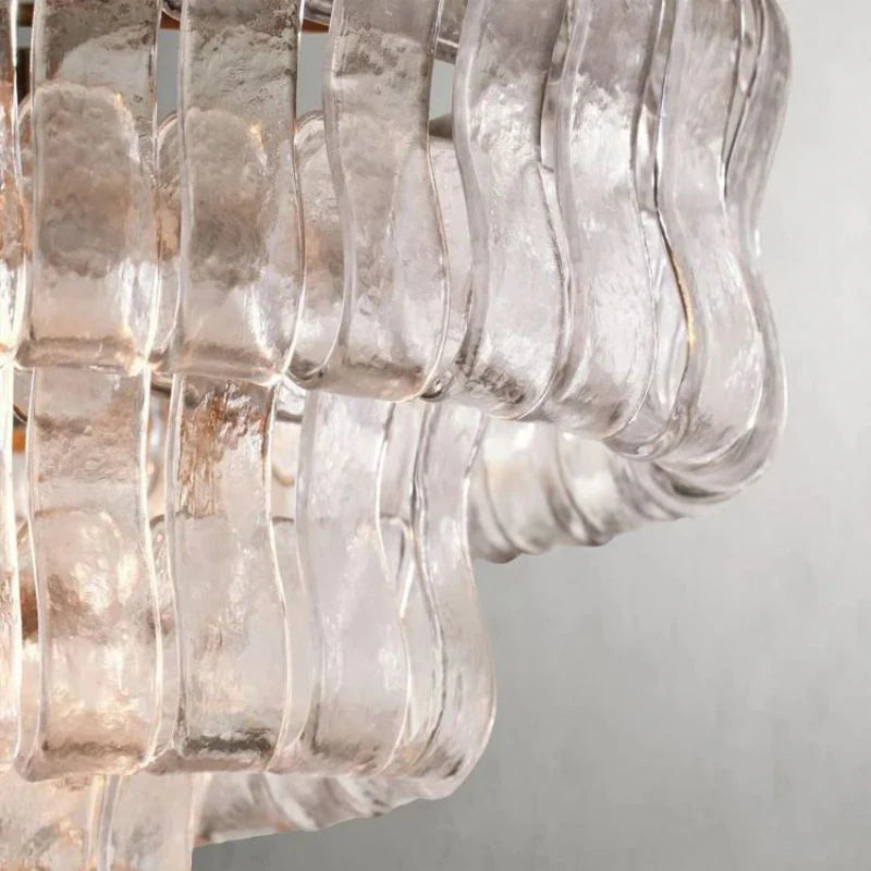 Ghiaccio Glass Oval Chandelier 54
