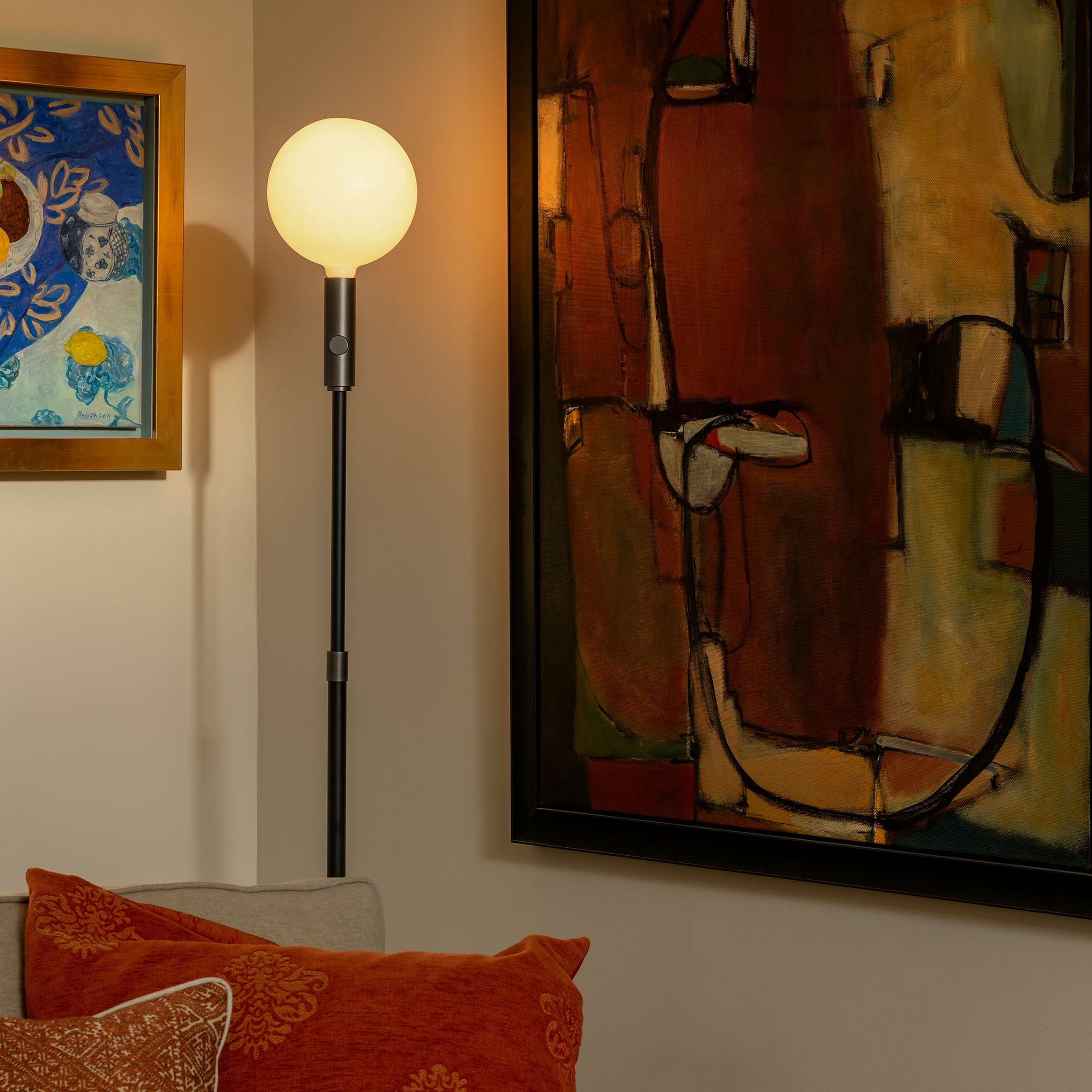 Adjustable Graphite Floor Lamp with Dimmable Light - Perfect for Living Room, Bedroom, and Office Reading Lighting