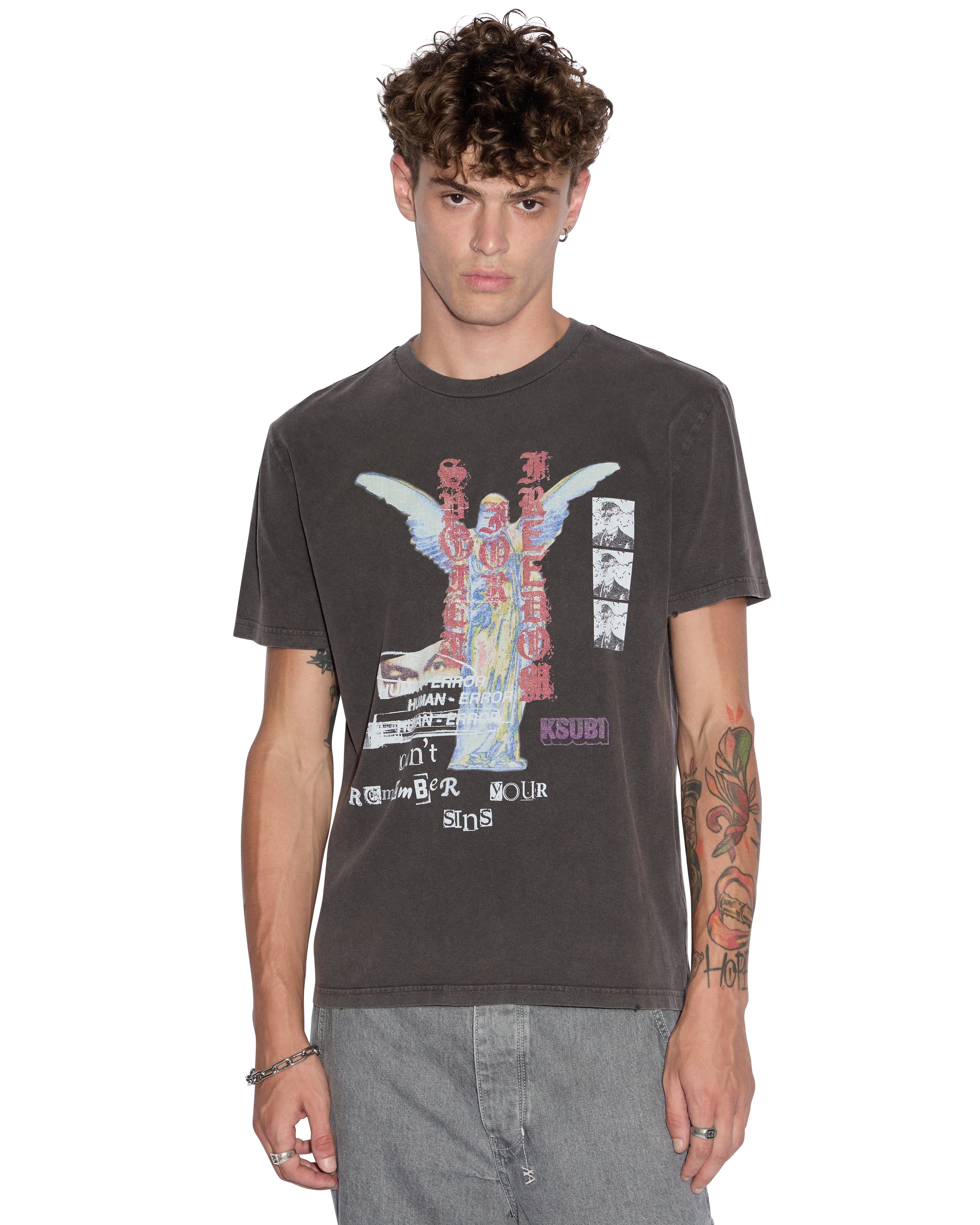 SINNERS KASH Short Sleeve T-Shirt - Acid Black | Trendy Streetwear for Men & Women | Perfect for Casual Outfits, Concerts, and Everyday Wear