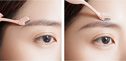 WOIWO Eyebrow Trimmer & Shaver - 2 Pack Mini Plastic Beauty Tools for Precise Eyebrow Grooming | Perfect for Home & Travel Makeup Kits
