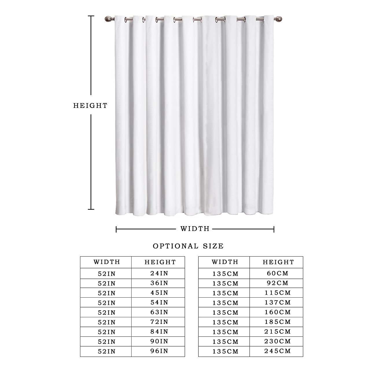 Blackout Curtains with Tropical Leaf Pattern - Thermal Insulated Grommet Window Curtains for Living Room & Bedroom (52x96 Inch) - Perfect for Home Decor, Light Blocking and Temperature Control in Summer