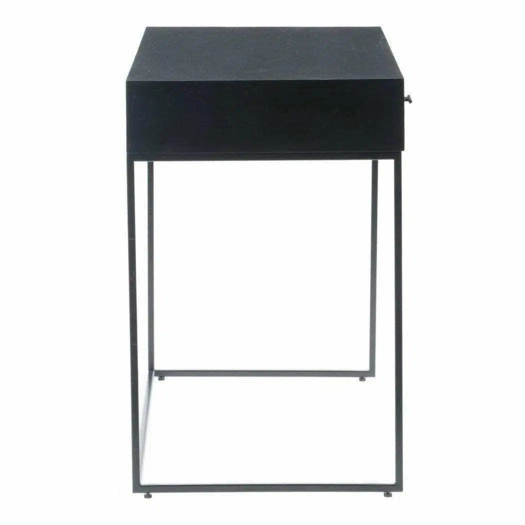 35.5 Inch Modern Black Writing Desk for Home Office - Stylish & Spacious Workspace for Studying, Working, or Gaming