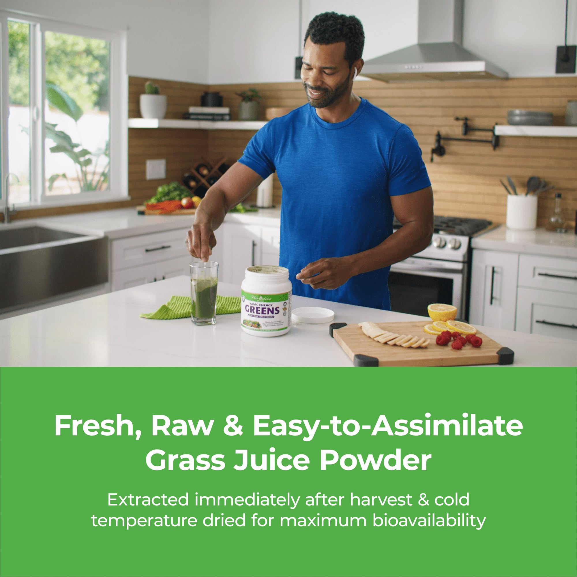 Paradise Herbs ORAC Energy Greens Powder - Superfood Antioxidant Supplement with 24 Servings of Fruits & Vegetables per Scoop, 120 Servings - Boost Energy & Immunity for Active Lifestyles