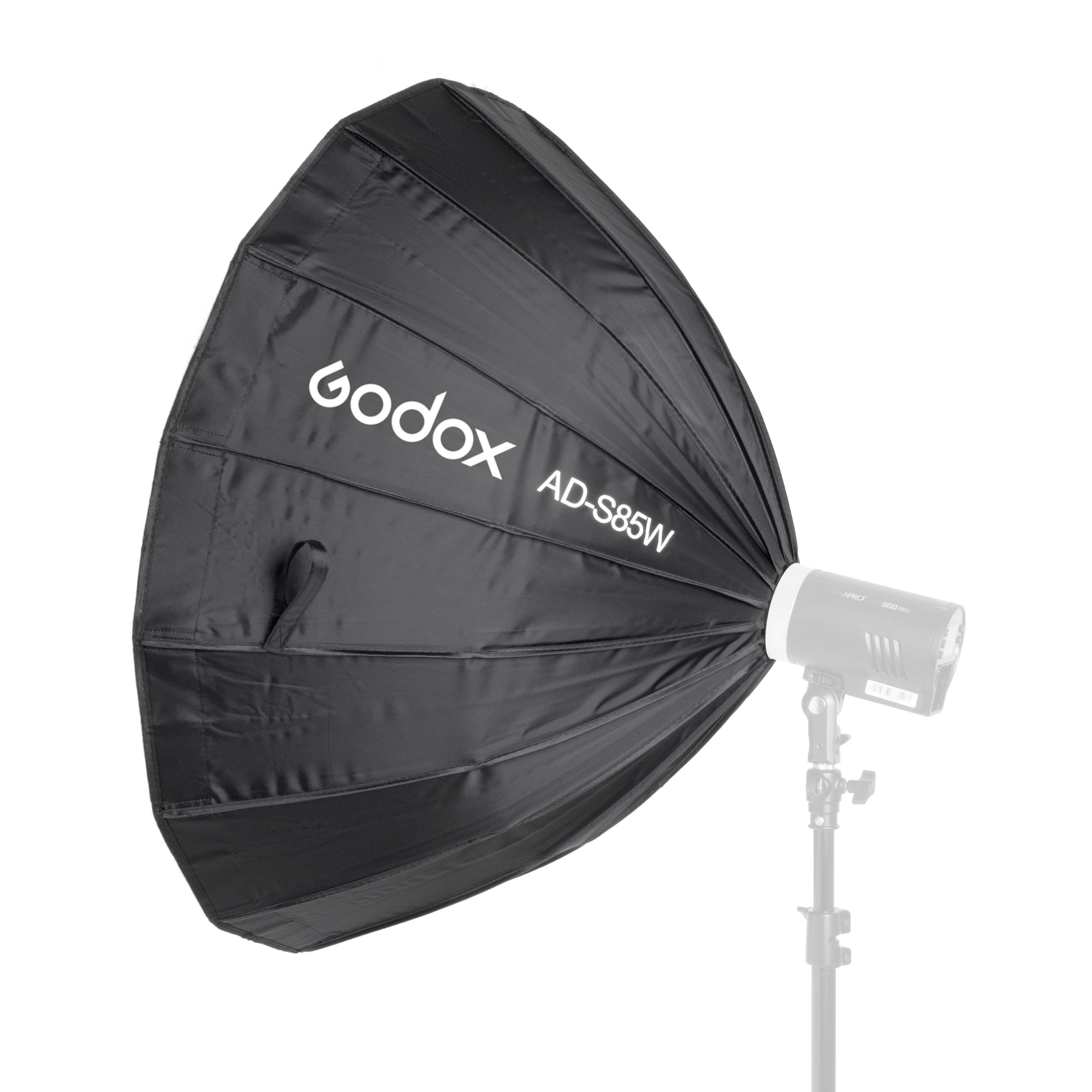Godox AD S85W 85cm 16-Sided Parabolic Softbox with White Interior - Professional Photography Lighting Diffuser for Studio & Outdoor Portrait Shooting