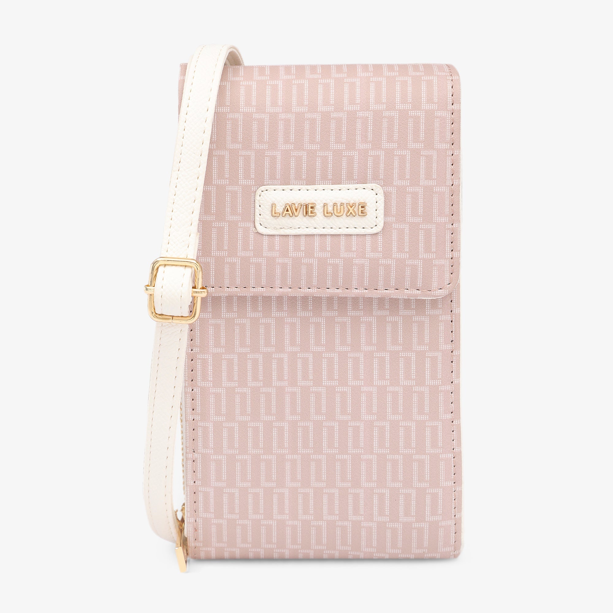 Lavie Luxe Ally Vertical Pink Large Women's Zip Sling Bag - Stylish Crossbody Purse for Work, Travel & Everyday Use
