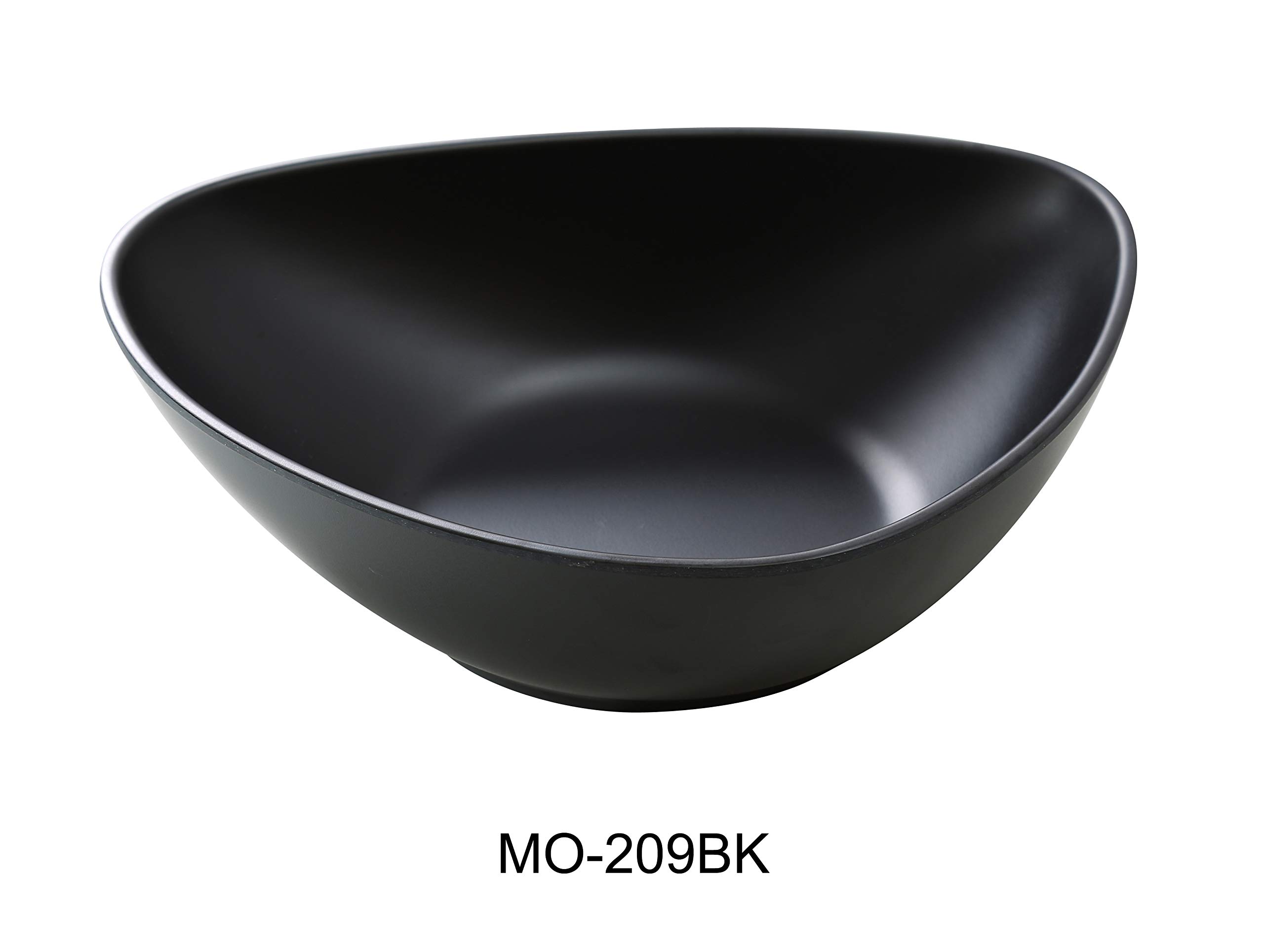 Yanco MO-209BK Modern 9-Inch Deep Triangle Soup Bowl - 36 oz Black Melamine Dinnerware - Set of 24 - Perfect for Restaurants, Catering & Outdoor Dining