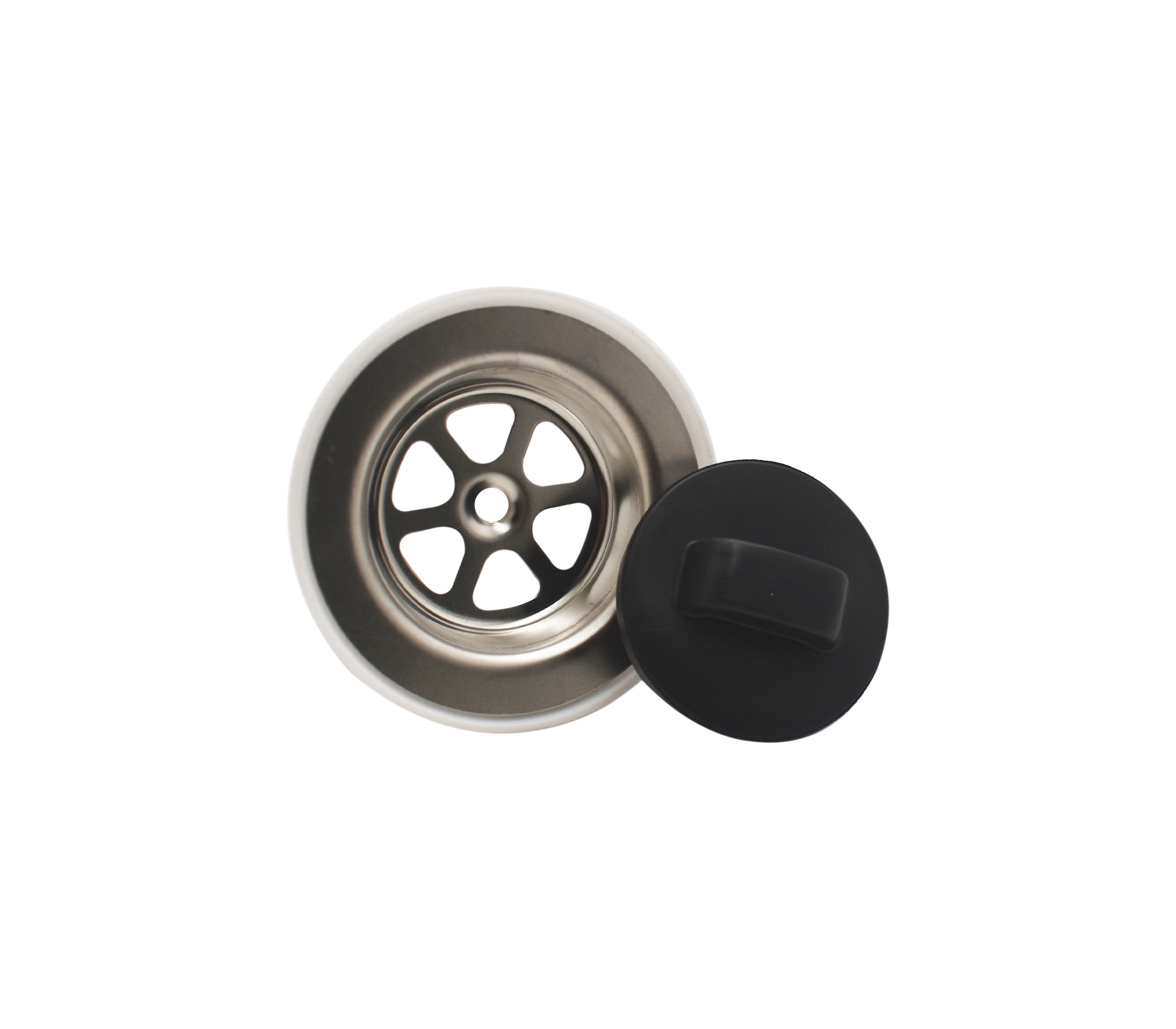 Grimax Kitchen Sink Drain with Stopper - Durable Stainless Steel Strainer Basket for Easy Dishwashing & Food Prep - Perfect for Home, Restaurant & Commercial Use
