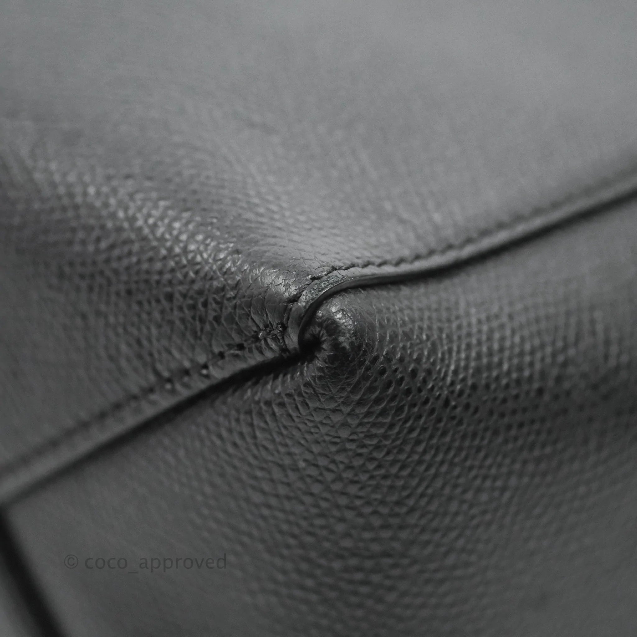 Celine Small Vertical Cabas Tote Bag in Black Grained Calfskin with Silver Hardware - Perfect for Work, Travel & Everyday Luxury