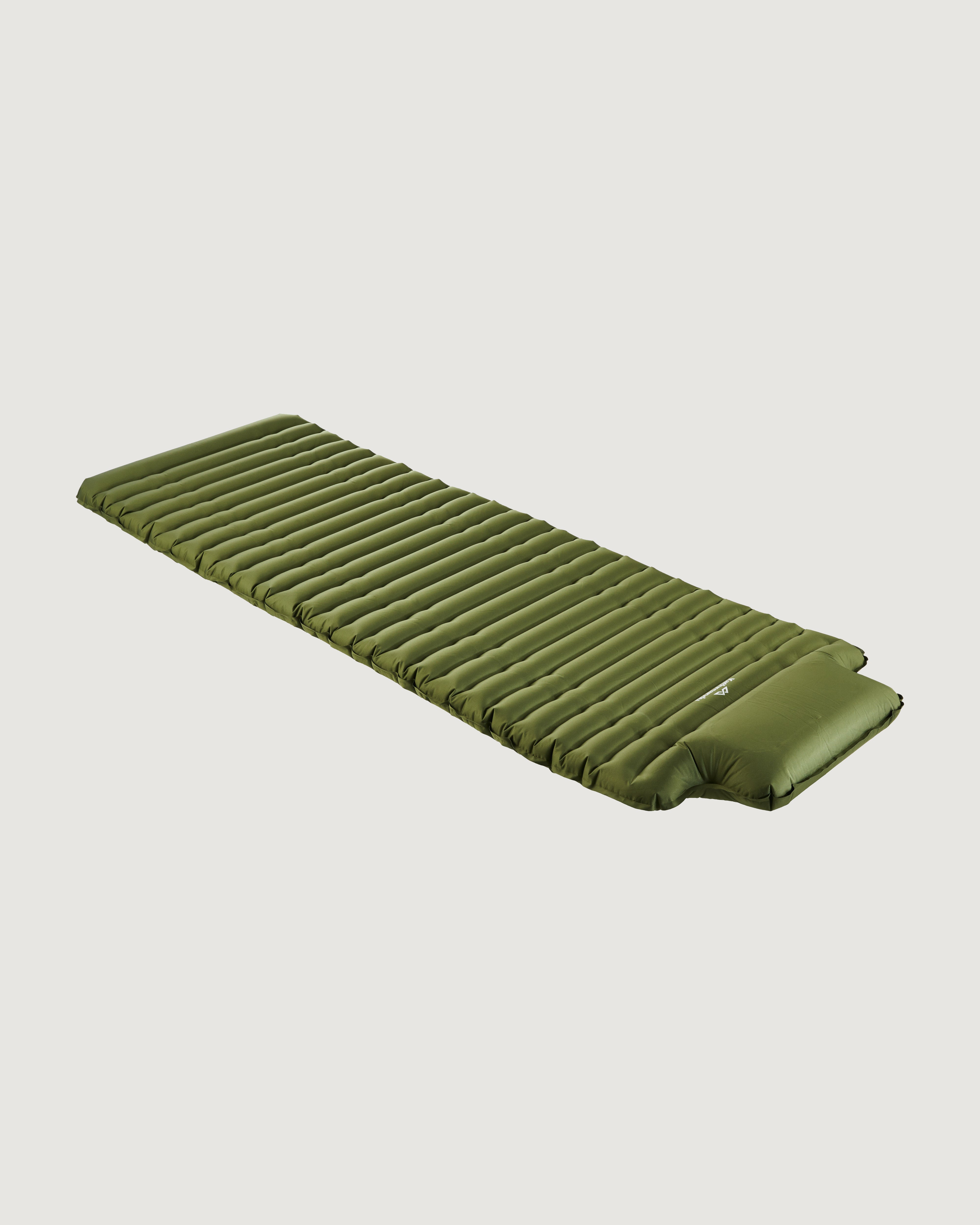 Premium Insulated Air Mat with Built-in Pillow - Moss/Granite Color for Camping, Hiking & Outdoor Adventures