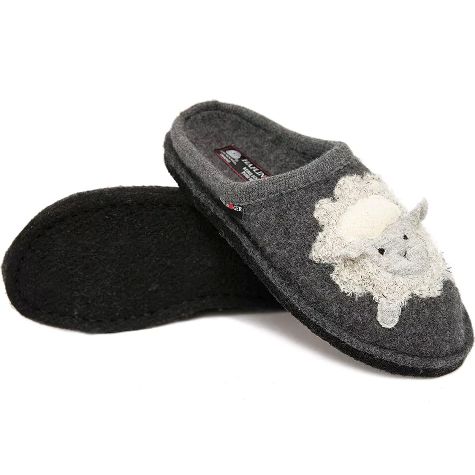 HAFLINGER Unisex Lamby Pure Boiled Wool House Slippers - Breathable, Moisture-Wicking, Slip-Resistant Double-Felted Sole - Perfect for Indoor Comfort, Relaxation & Cold Weather Warmth