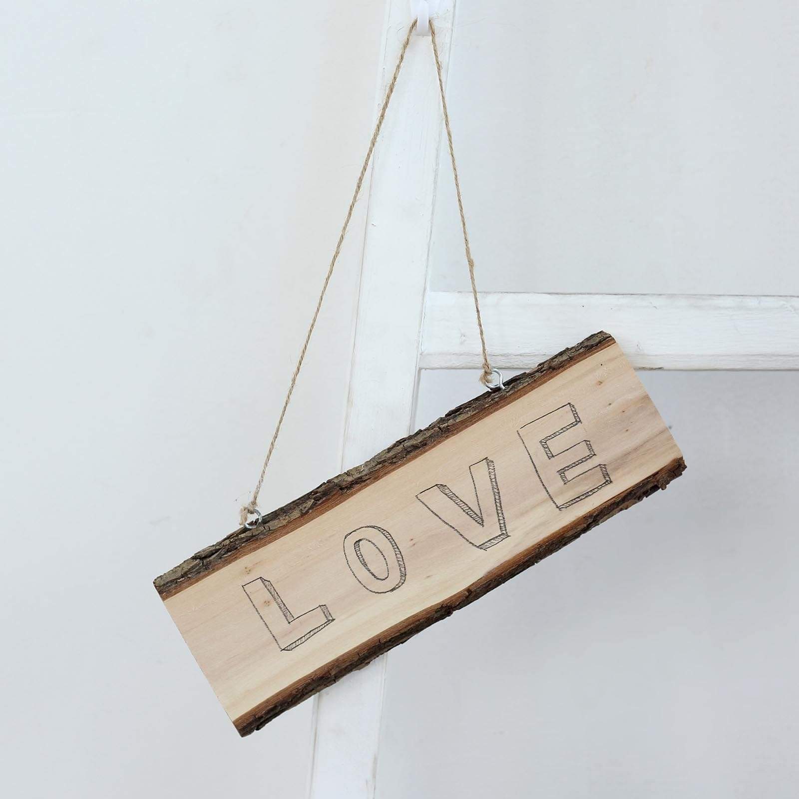 2 Pack 10.5 Inch Long Rectangular Natural Wood Plaques - Rustic Brown Hanging Wall Signs for Home Decor, Farmhouse Style, Wedding & Party Decorations