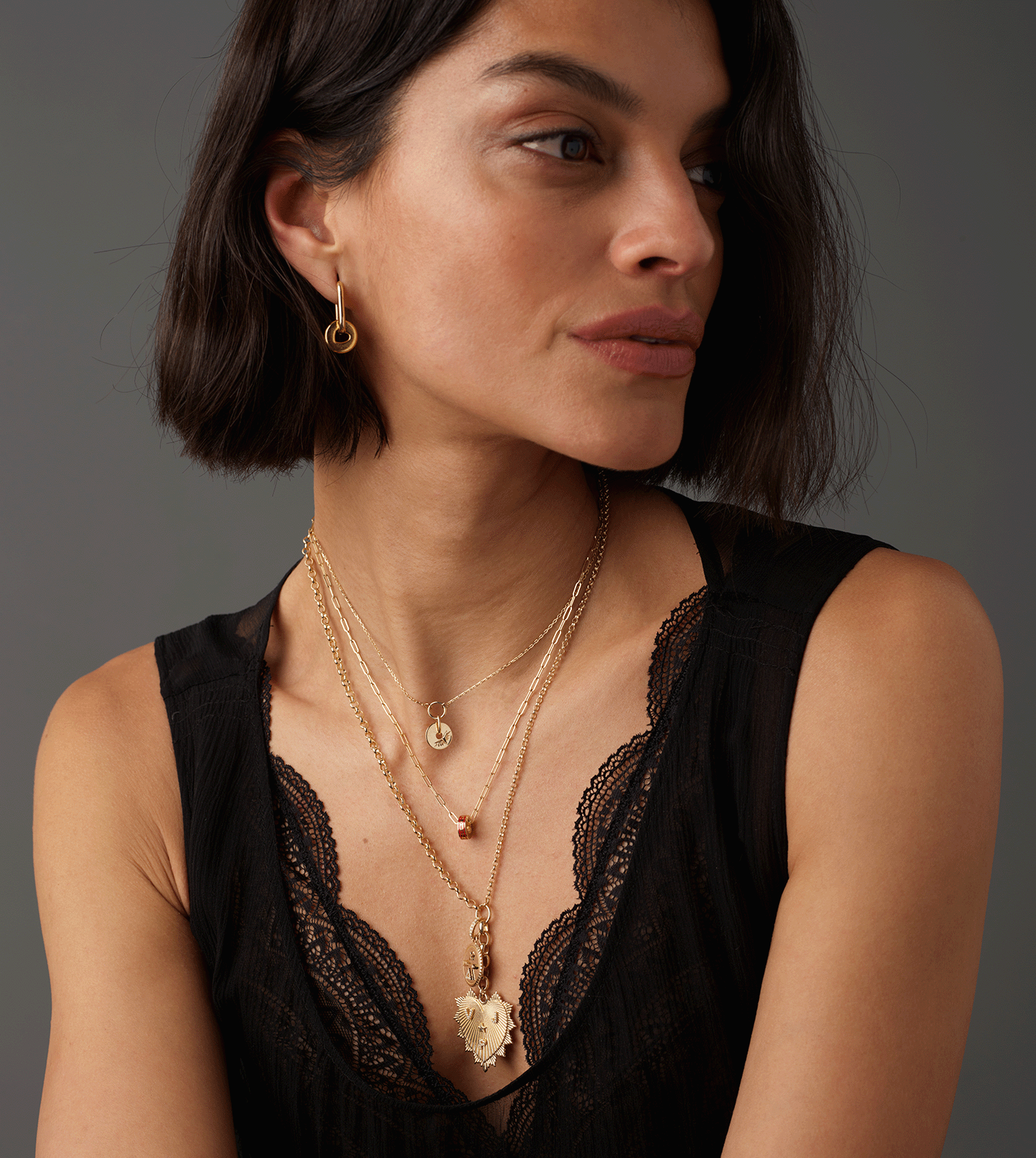 Vivacity Symbol Disk Drop Necklace - Elegant Wing Pendant Jewelry for Women | Perfect for Parties, Weddings & Everyday Wear