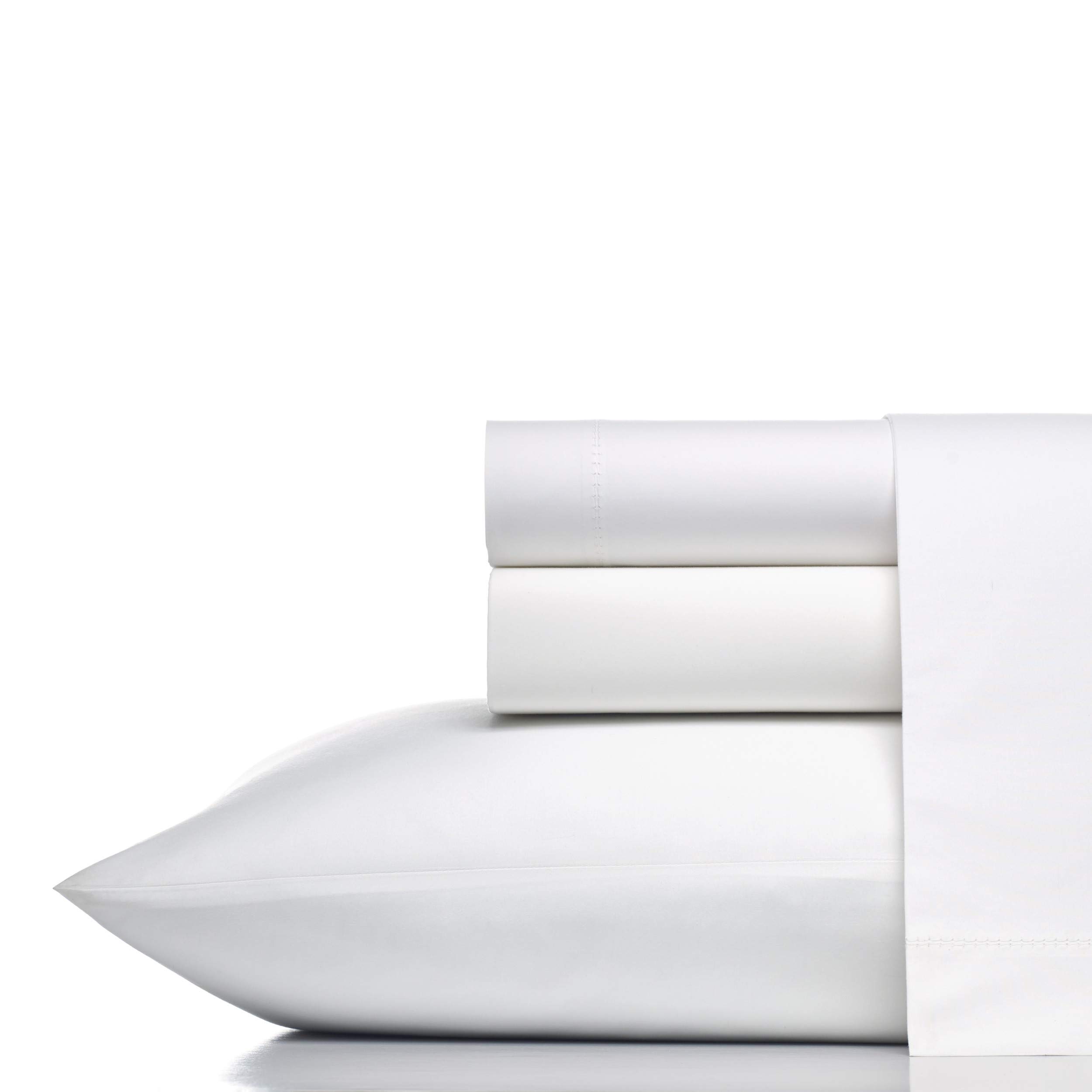 Vera Wang Cotton Percale King Sheets - Crisp Cool Bedding Set for Luxury Bedrooms