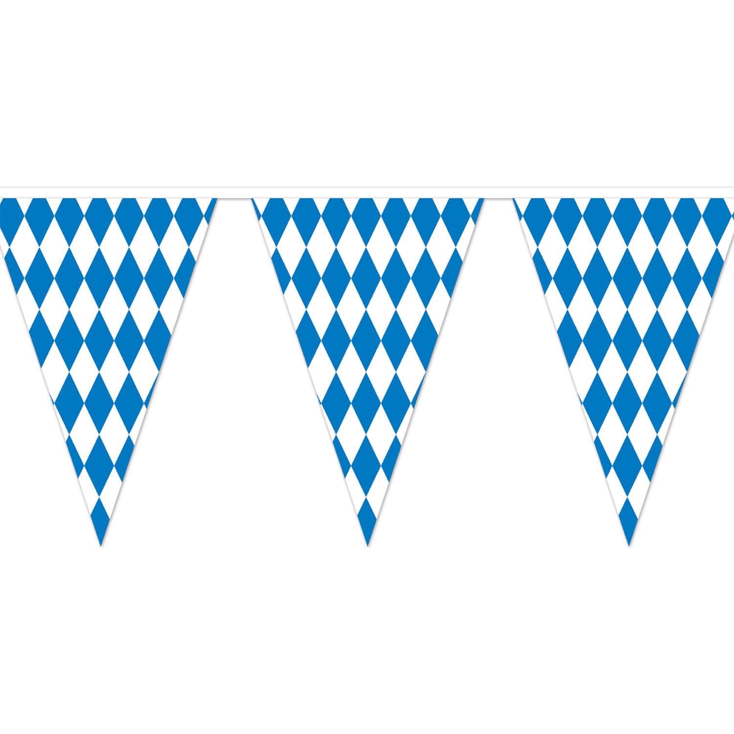12 Pack Beistle 120 ft Oktoberfest Pennant Banner - German Beer Festival Decorations for Party, Wedding & Outdoor Events
