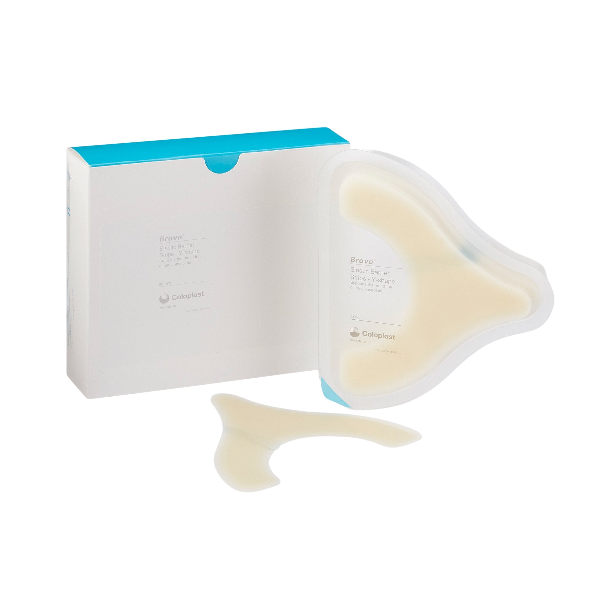 Brava Elastic Barrier Strips Y Shape - Waterproof Adhesive Strips for Wound Care & Skin Protection | Ideal for Post-Surgery, Ostomy, and Medical Device Securing