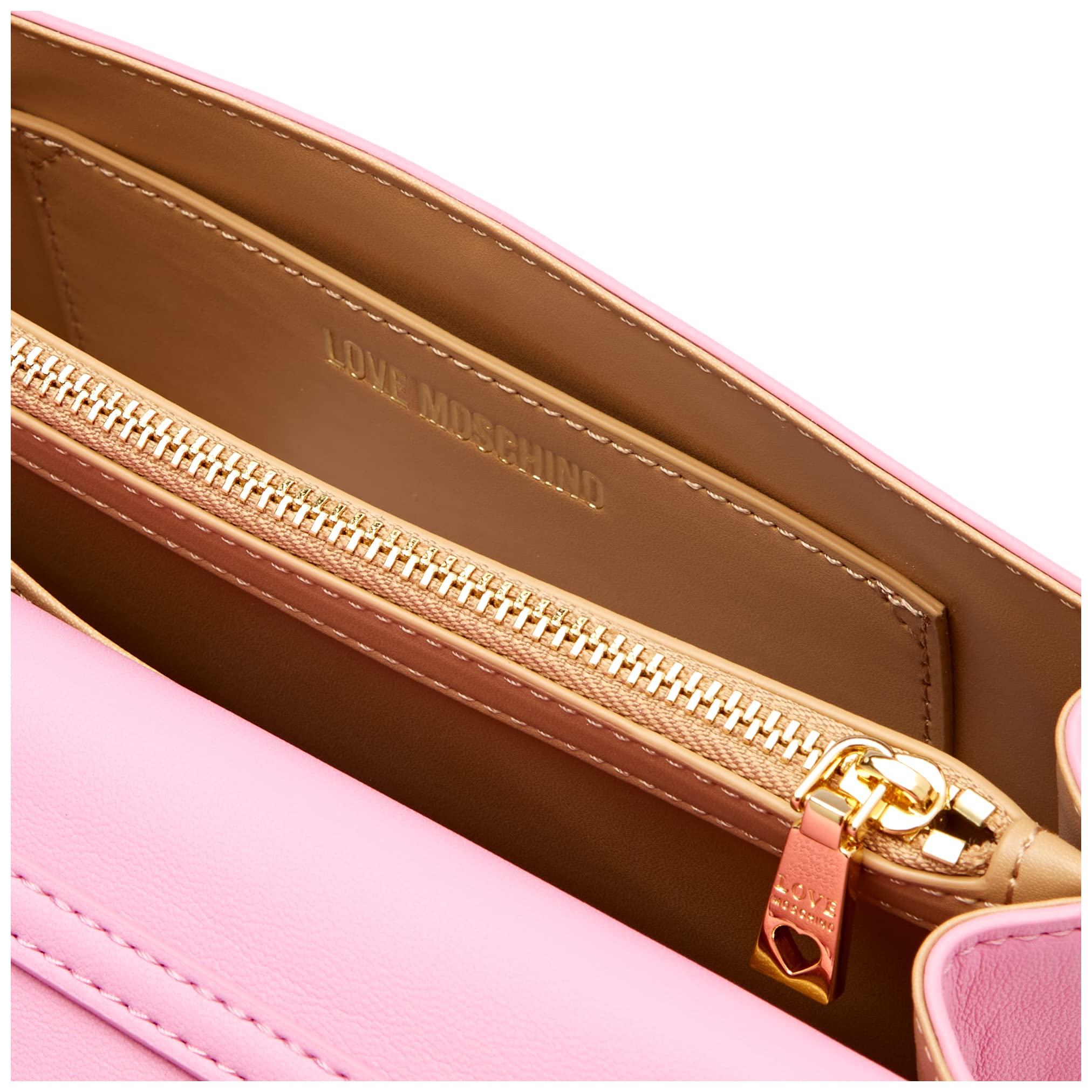 Love Moschino Women's JC4393PP0FKO0 Leather Shoulder Bag - Stylish Designer Handbag for Women, Perfect for Work, Travel & Evening Out