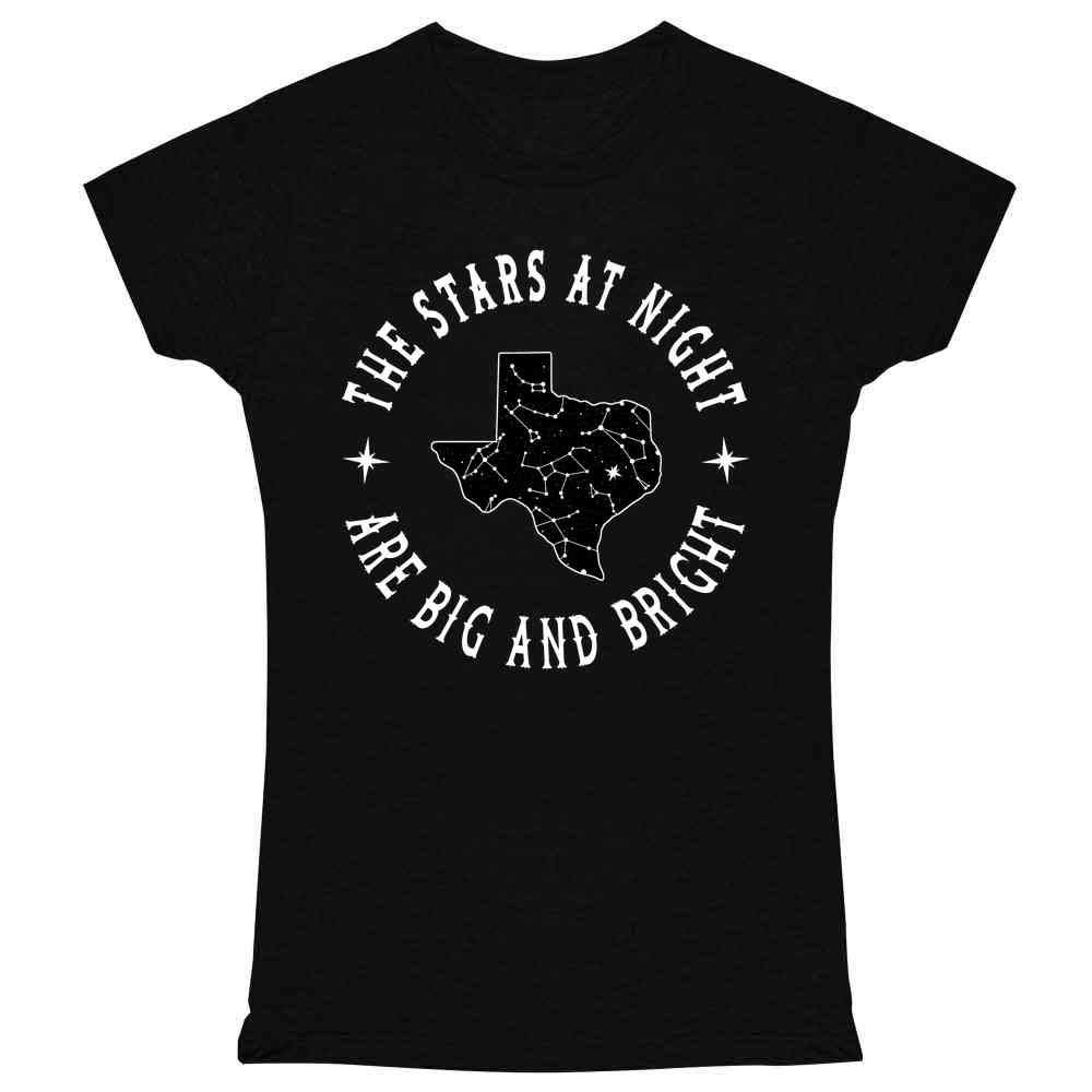 Texas Stars at Night Song Tee Shirt for Women - Pop Threads Graphic T-Shirt | Vintage Texas Music Inspired Top | Casual Wear, Concerts & Western Outfits