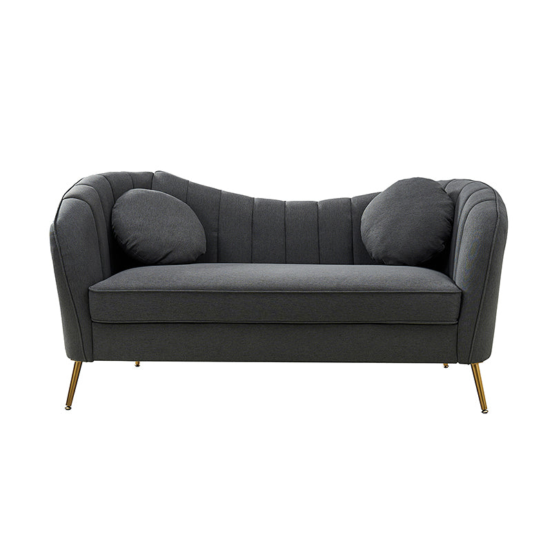 Emilio Contemporary Tufted Back Loveseat - Elegant & Comfortable Small Sofa for Living Room, Bedroom or Office - Perfect for Relaxing & Entertaining Guests