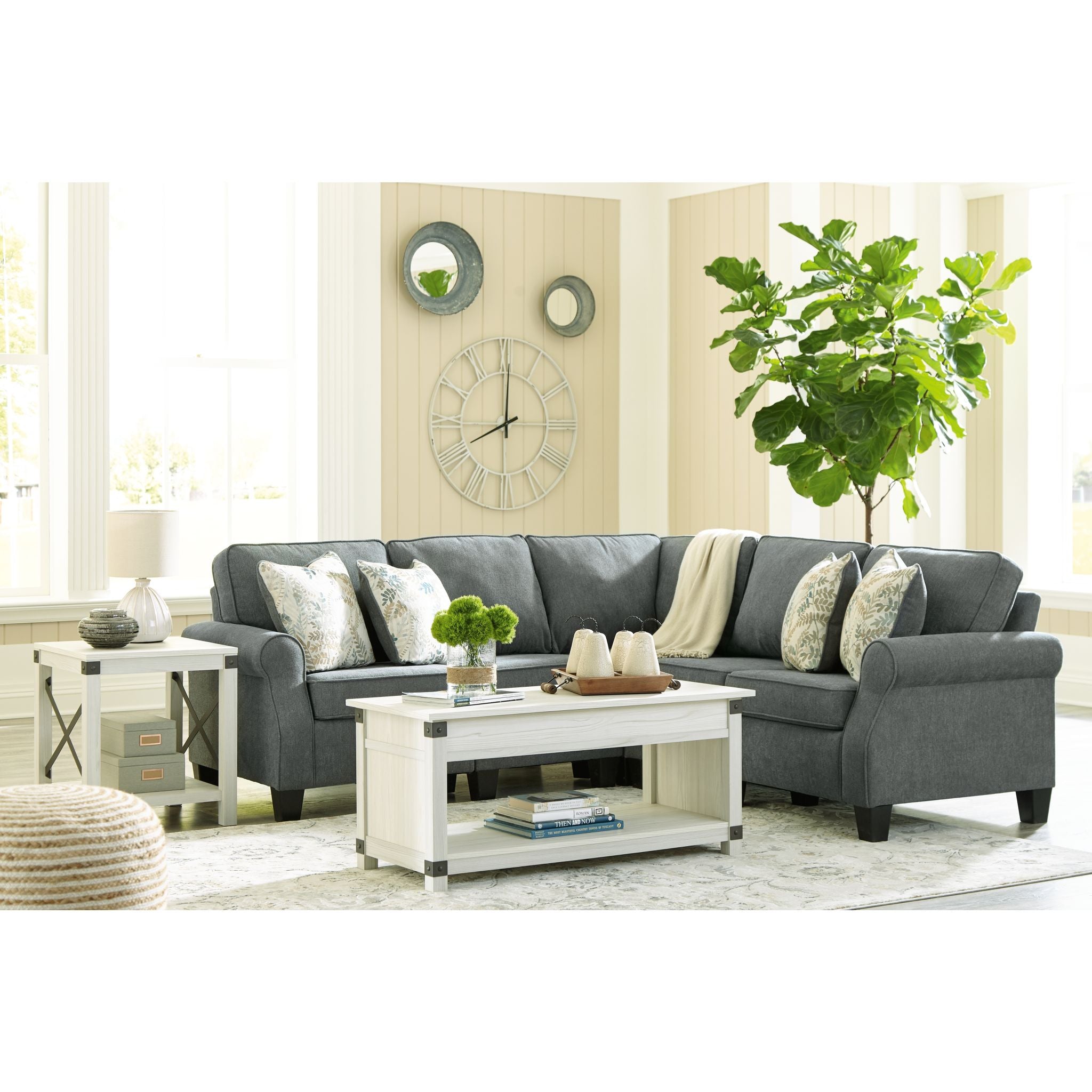 Alessio 4-Piece Modular Sectional Sofa Set with Reversible Chaise - Modern L-Shaped Living Room Couch for Small Spaces, Apartment & Family Room Furniture
