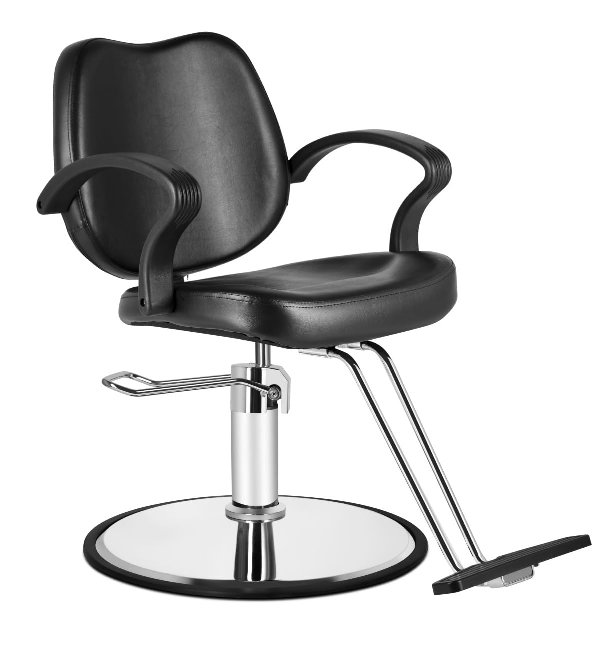 Professional Black Salon Chair - Heavy Duty Styling Barber Chair for Hair, Spa, Beauty & Tattoo Parlors | Adjustable Hydraulic Stylist Chair with Headrest & Footrest | Perfect for Salons, Barbershops & Tattoo Studios