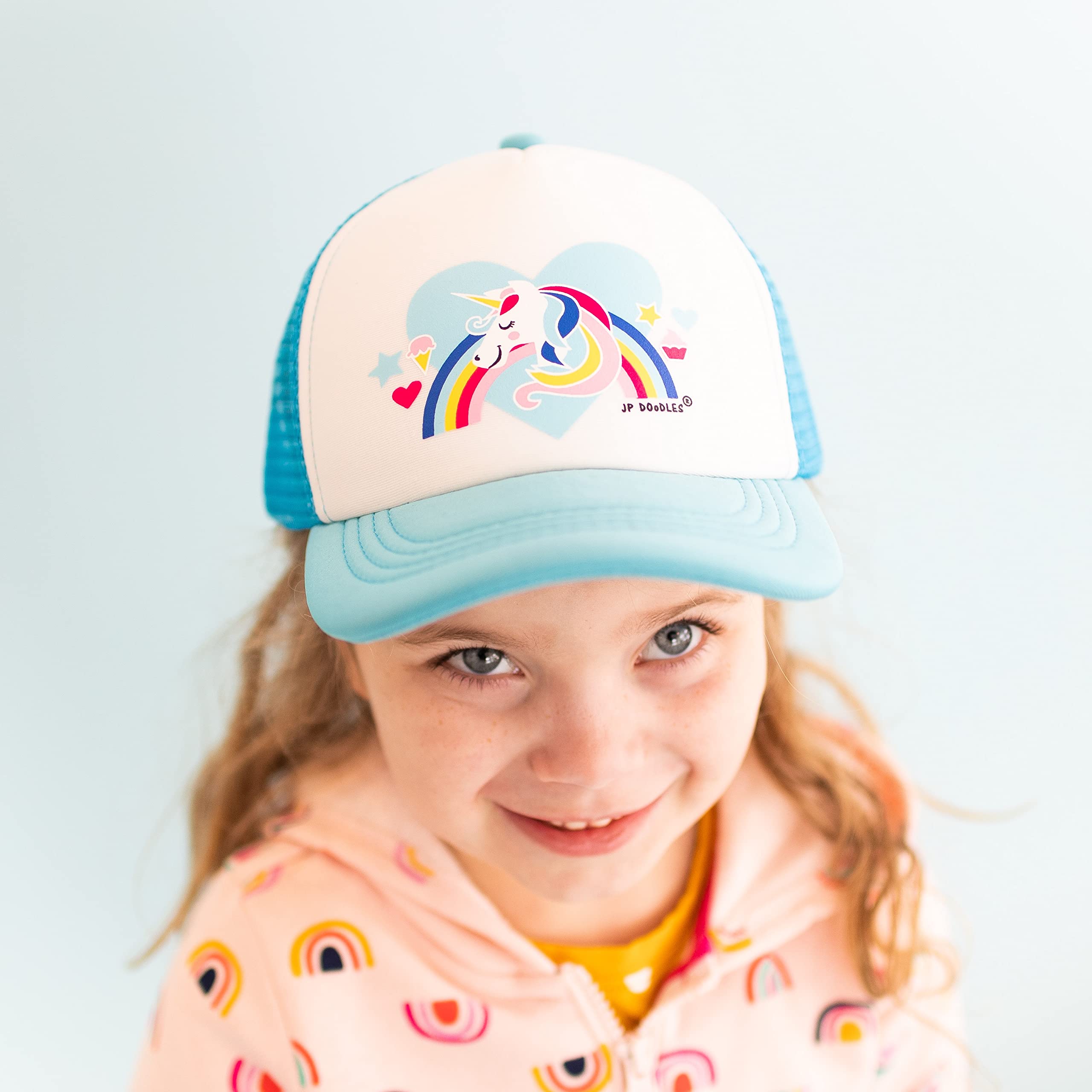 **Toddler Baseball Hat for Boys & Girls - Adjustable Baby Snapback Hats - Infant Summer Sun Protection Cap - Cute Trucker Style for Outdoor Play, Beach, and Park**