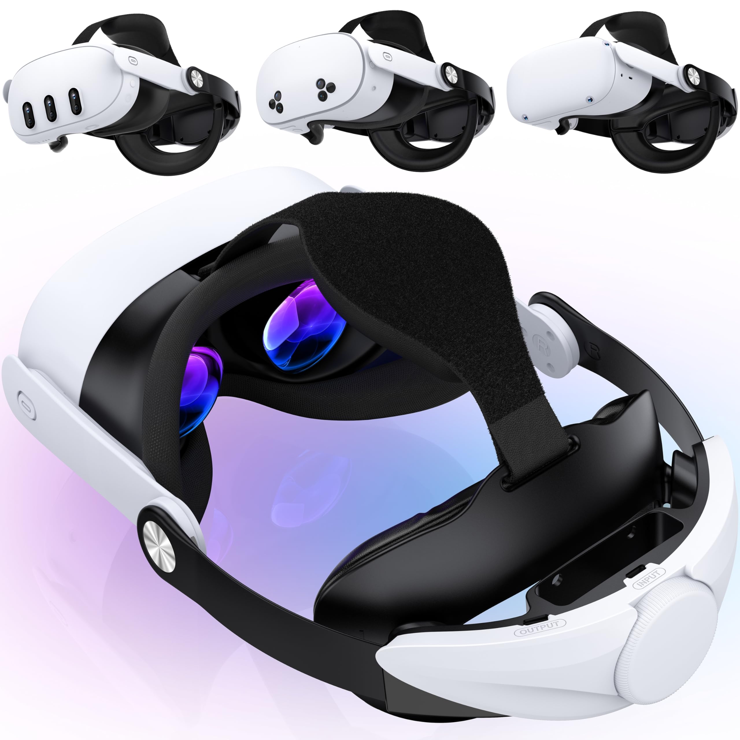Meta Quest 2/Quest 3/Quest Pro Comfort Head Strap - Adjustable VR Headset Accessory with Soft Cushion for Enhanced Support & Pressure Relief | Perfect for Long Gaming Sessions & VR Experiences