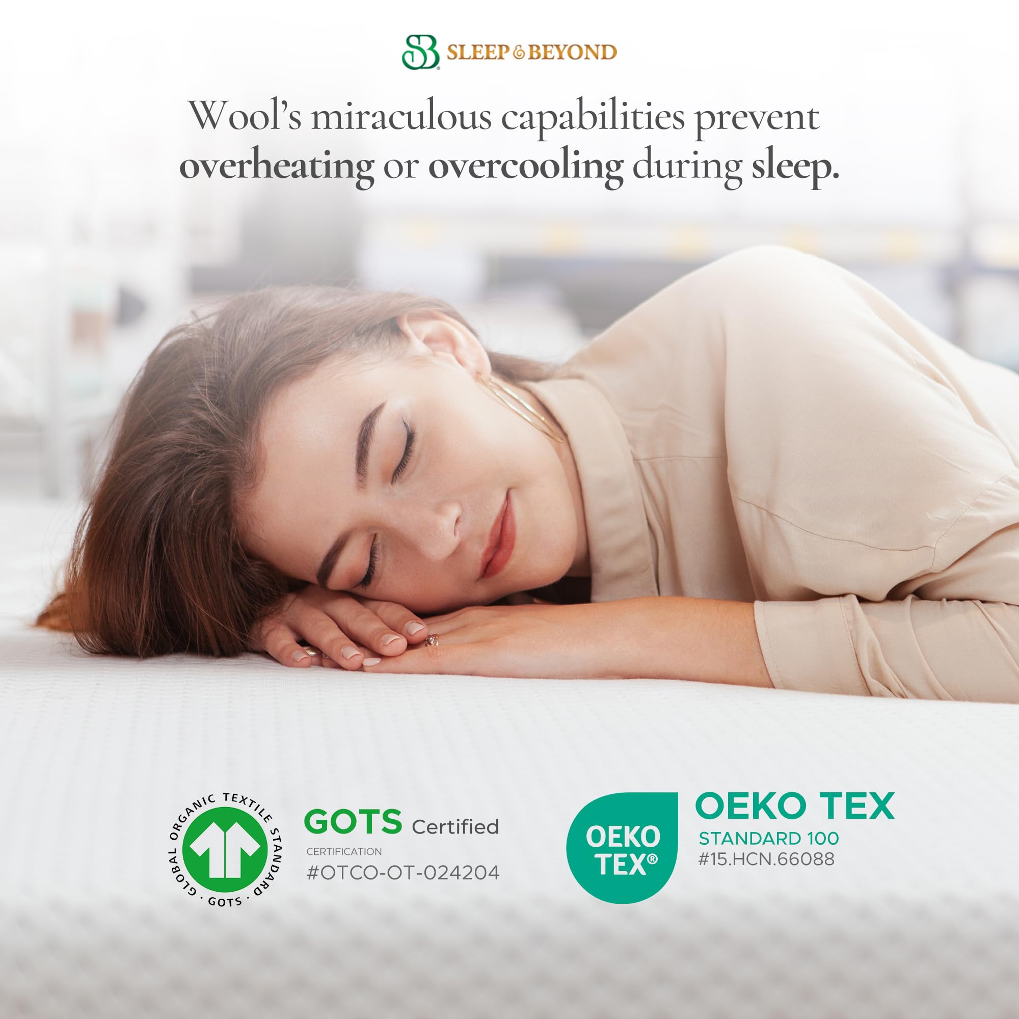 Sleep & Beyond myPad 100% Washable Wool Mattress Pad - 0.5 Inch Thick Natural Wool Fibers, Chemical-Free, All-Season Bedding for Crib (28x52 Inch) - Luxurious Comfort & Long-Lasting Support for Baby's Nursery or Toddler Bed