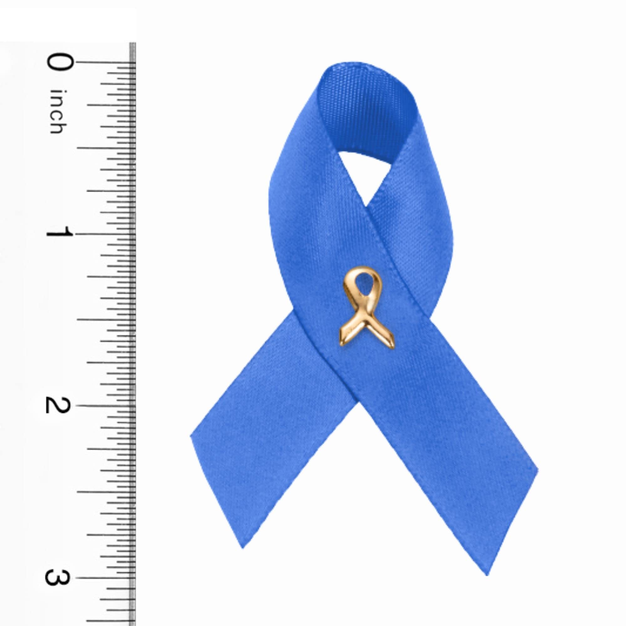 Satin Esophageal Cancer Awareness Ribbon Pins - Periwinkle Fundraising Pins for Charity Events, Gifts & Support - Perfect for Fundraisers, Awareness Campaigns & Memorial Gifts