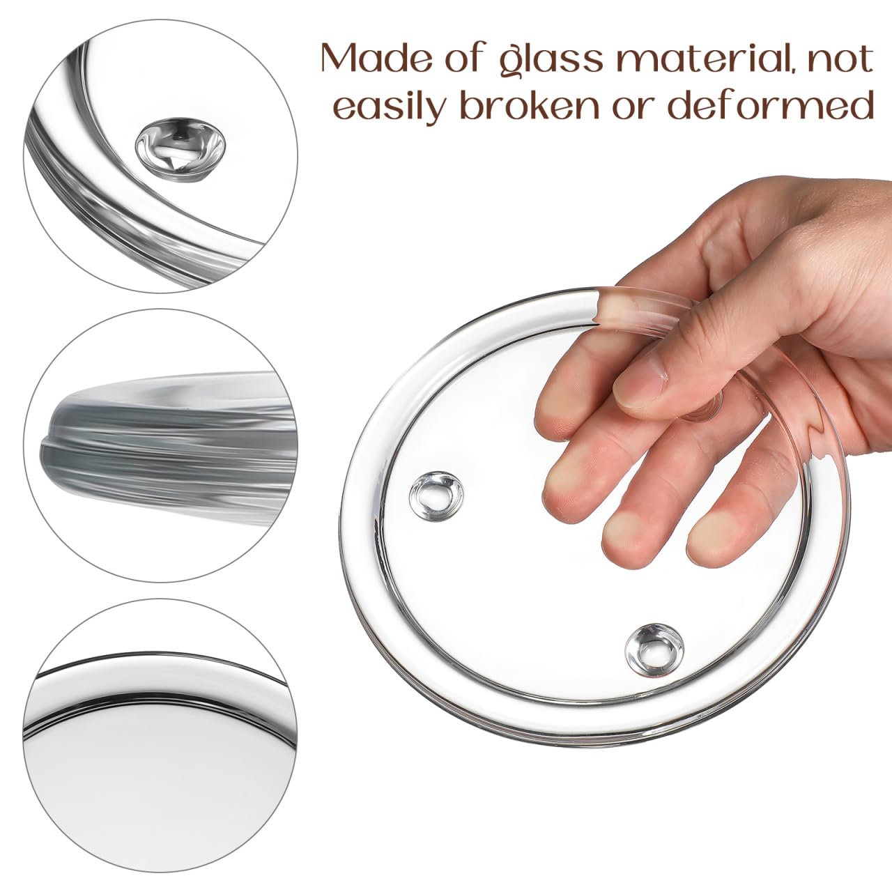 3Pcs Clear Glass Candle Plates - 5 Inch Round Candle Holder Tray for Pillar Candles | Decorative Glass Coaster & Desktop Centerpiece | Perfect for Wedding, Dining Table, Home Decor & Party Decorations