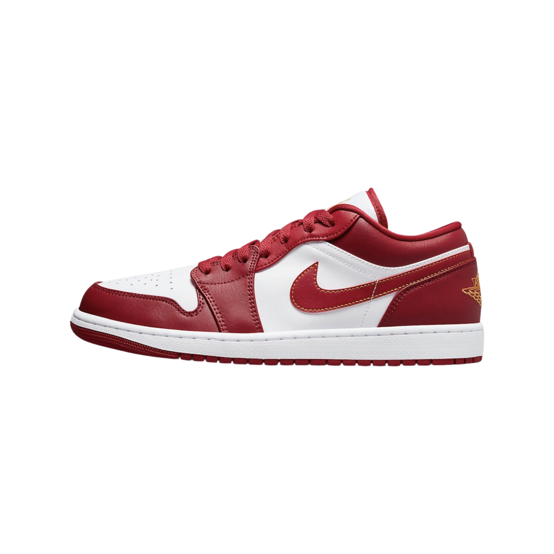 Air Jordan 1 Low Sneakers - Cardinal Red & Taxi White Colorway - Men's Basketball Shoes for Casual Wear & Street Style Fashion