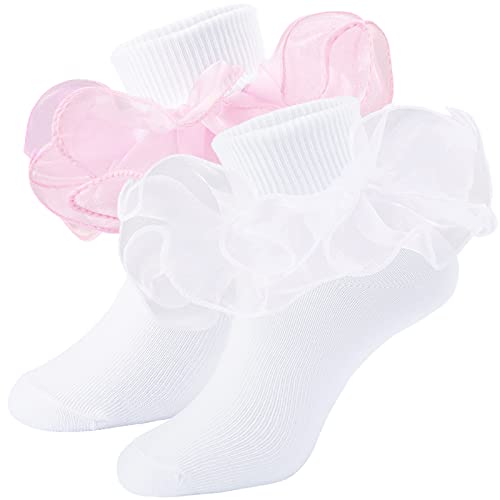 White,pink, 2 Pairs