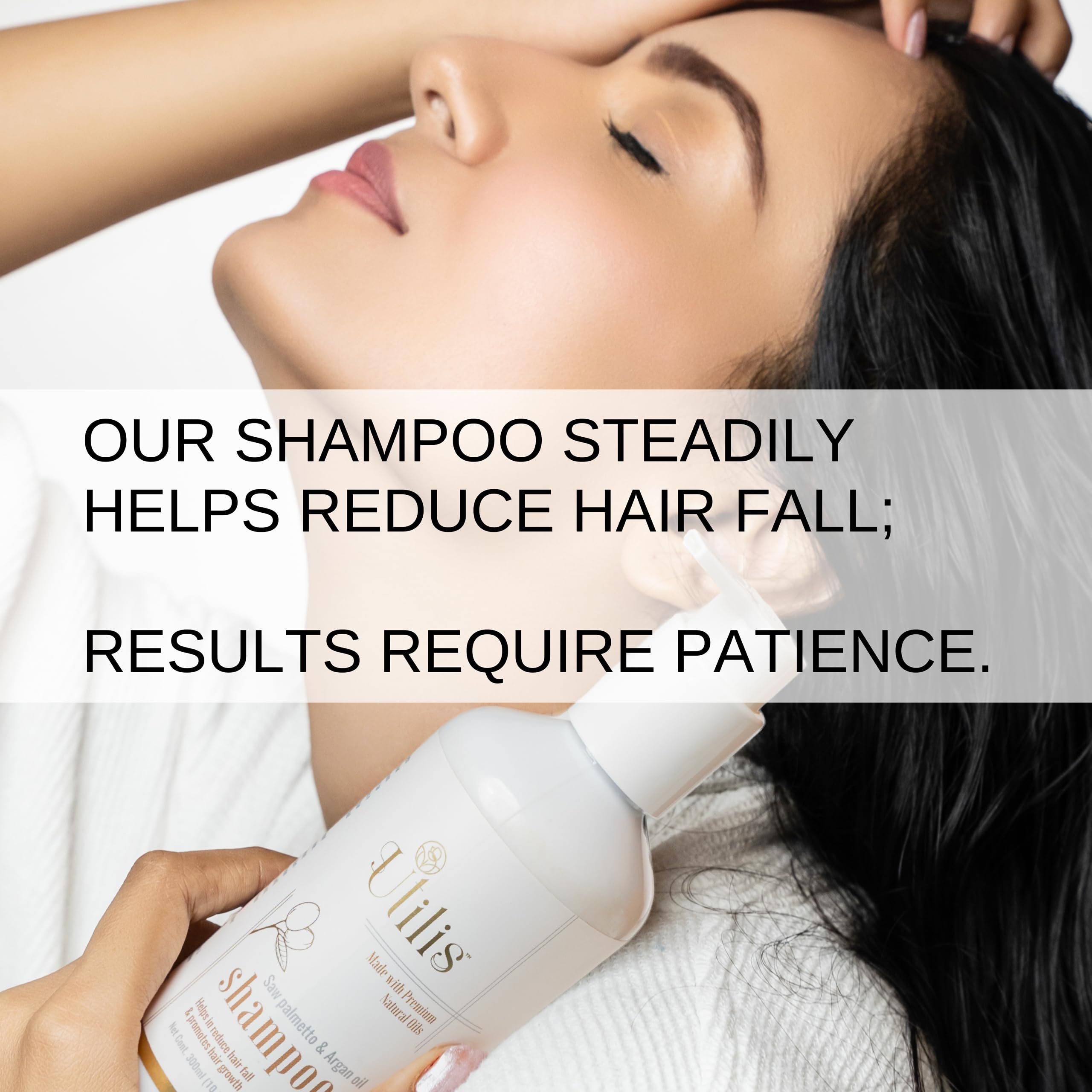 Utilis Shampoo with Saw Palmetto & Argan Oil - Natural DHT Blocker for Hair Growth & Hair Loss Prevention - Sulfate-Free Vegan Formula for Men & Women (300ml) - Perfect for Daily Hair Care & Thinning Hair Solutions
