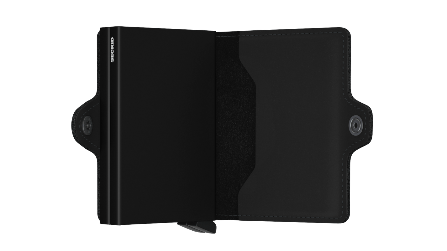 SECRID Twinwallet RFID Blocking Wallet - Matte Black Slim Minimalist Bifold for Men & Women | Travel, Business & Everyday Use
