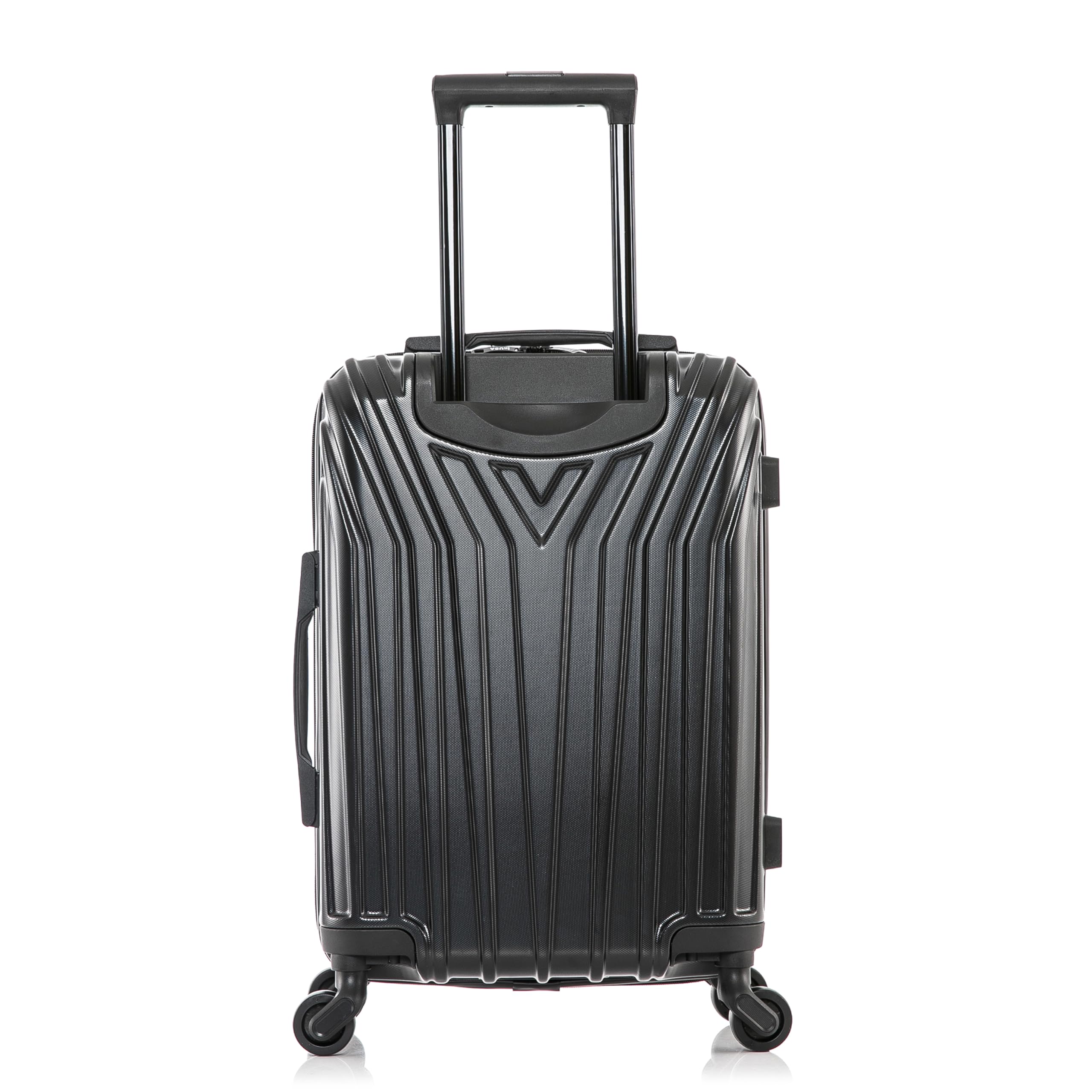 VASTY 20-Inch Lightweight Hardshell Spinner Luggage - Durable Carry-On Suitcase with 360° Wheels & Telescopic Handle - Perfect for Air Travel, Business Trips & Weekend Getaways (Black)