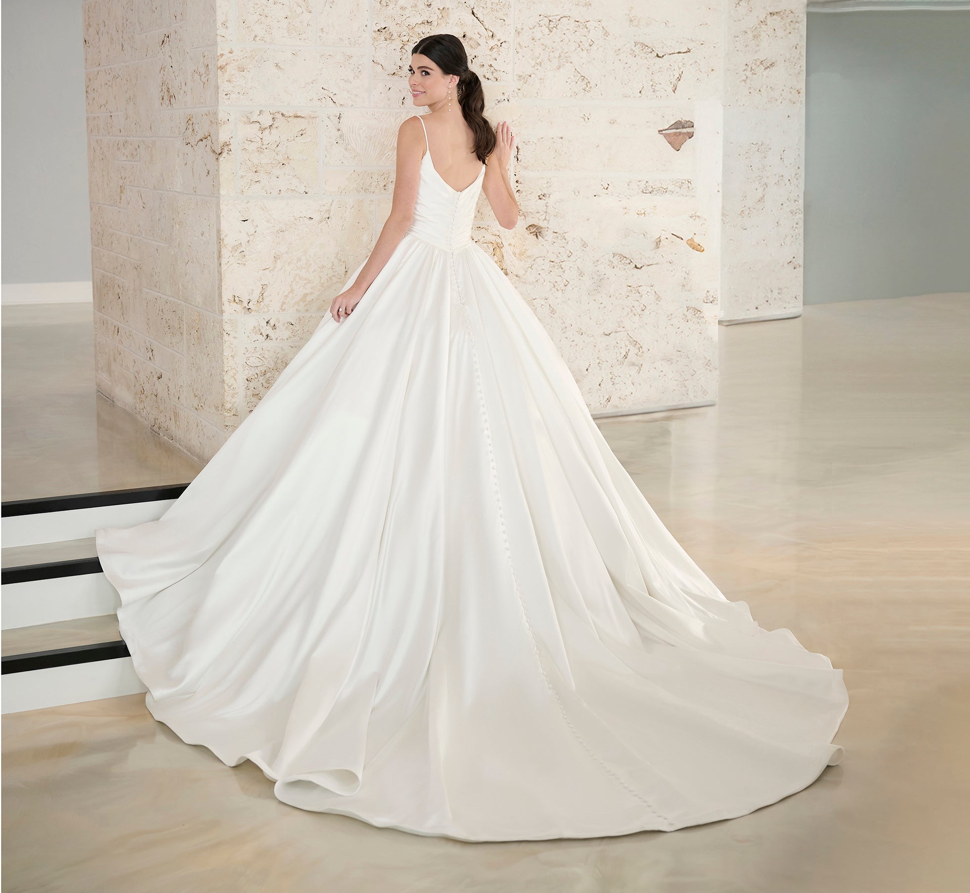 Ivory Satin Ball Gown - Elegant Formal Dress for Prom, Wedding & Evening Events