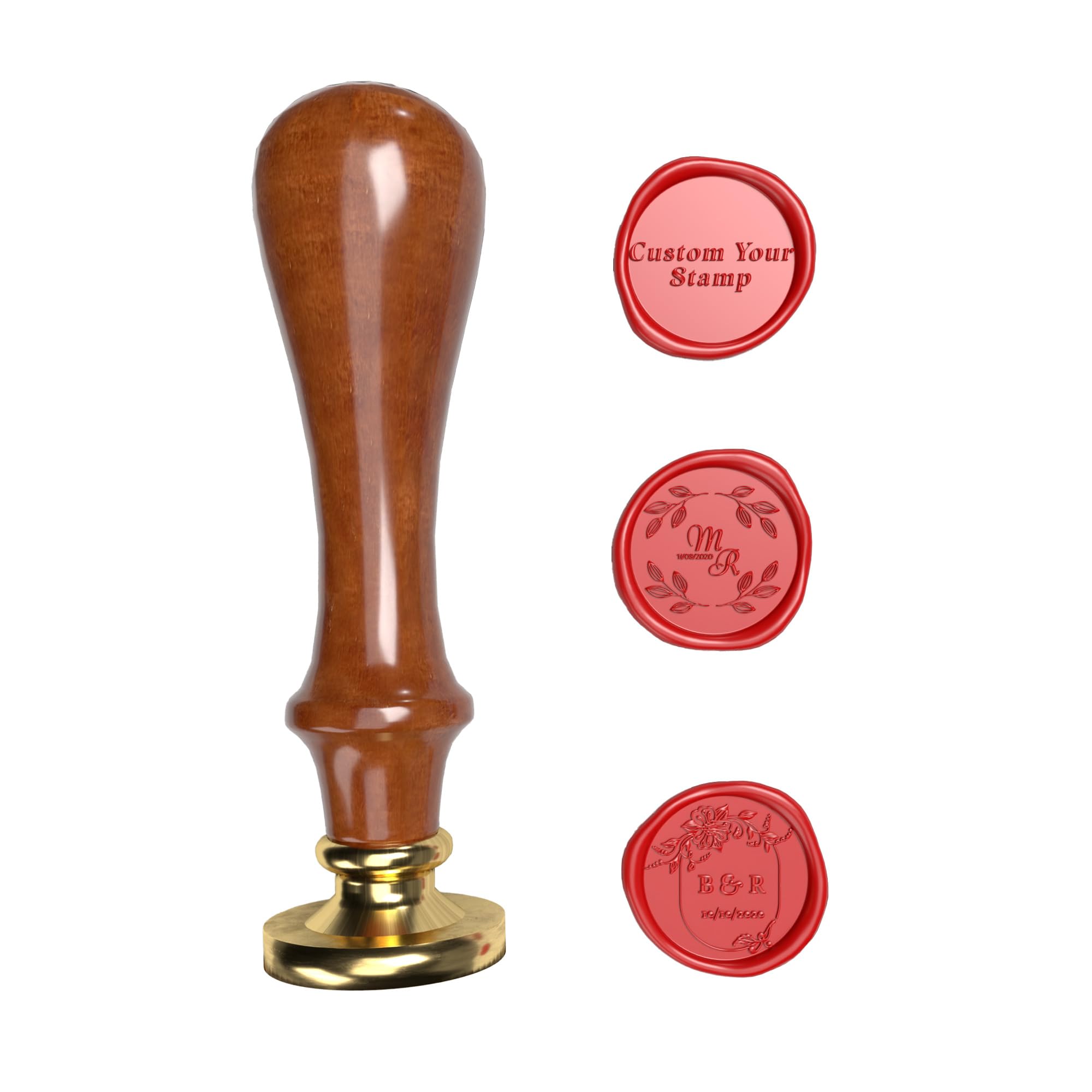 Custom Wax Seal Stamp Kit - Personalized Embossing Wax Seal for Business Logo, Wedding Invitations & Envelope Sealing | DIY Letter Wax Seal with Custom Text & Photo | Perfect for Wedding Stationery, Business Correspondence & Vintage Style Gift Wrapping