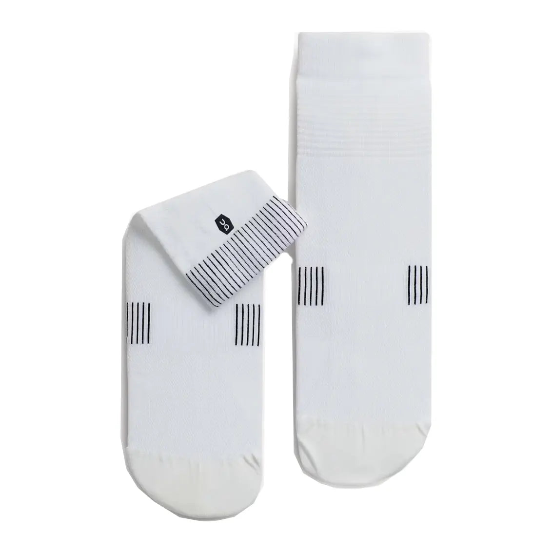 Men's On Running Ultralight Mid Sock - White/Black (S23) - Breathable Cushioned Athletic Socks for Running, Hiking & Gym Workouts