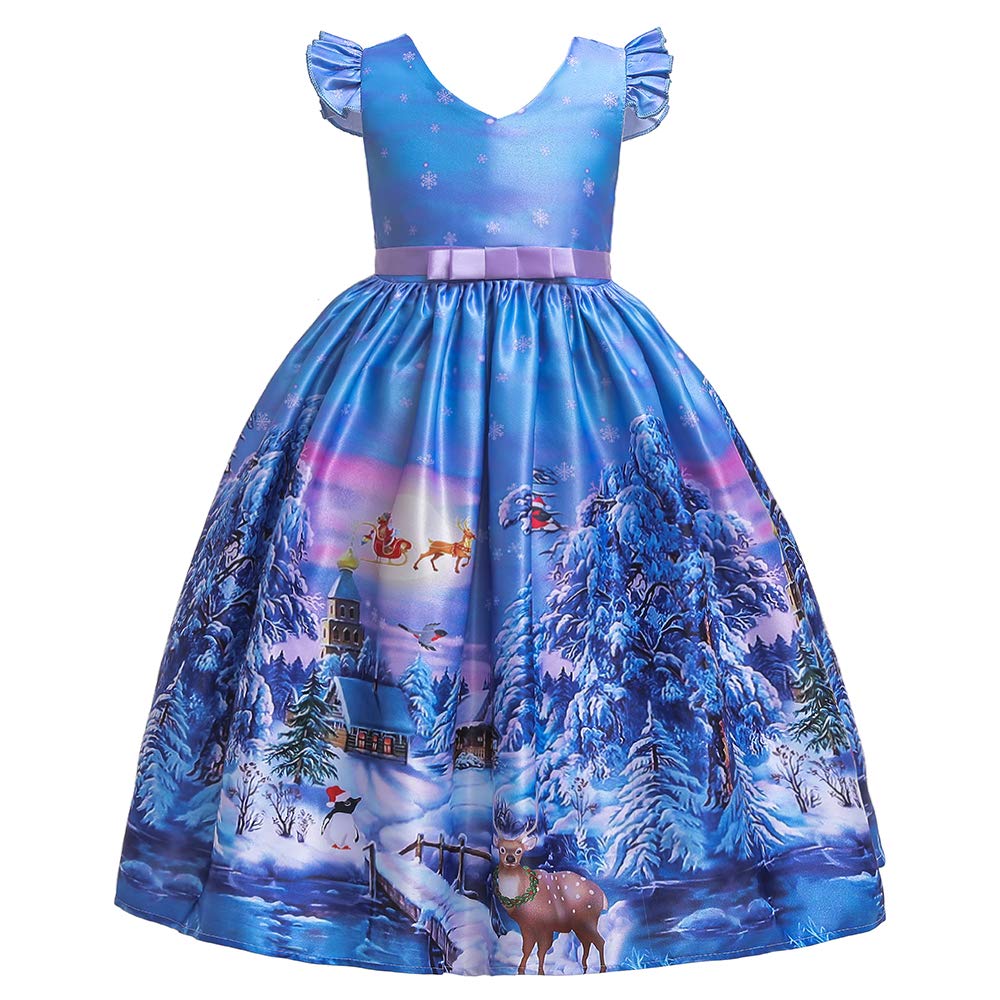 HUAANIUE Girls Christmas Party Dresses for Toddlers - Elegant Holiday Xmas Show Outfits for Special Occasions & Festive Celebrations
