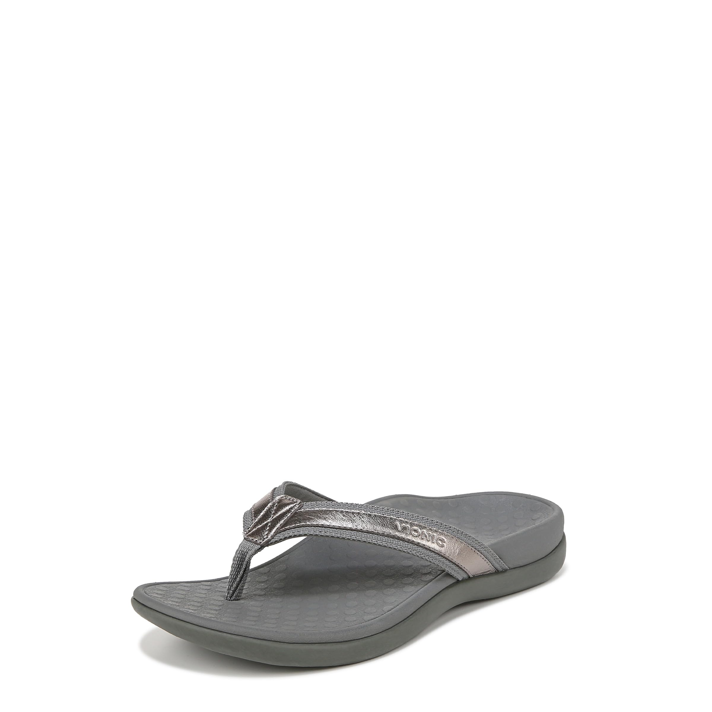 Vionic Women's Tide Toe Post Sandals - Orthotic Arch Support, Comfortable Walking Shoes for Plantar Fasciitis Relief - Perfect for Beach, Travel & Everyday Wear