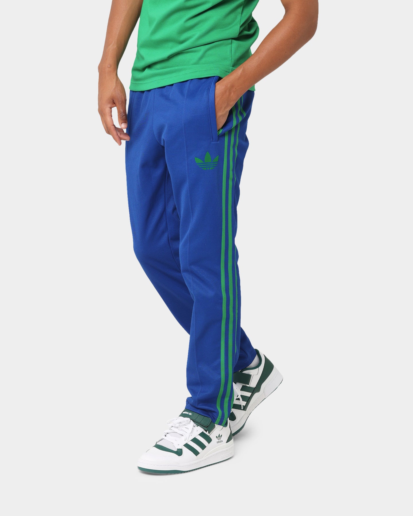 Adidas Adicolor Striped Trackpants for Men - Collegiate Royal Blue Athletic Joggers | Gym Workout, Running & Casual Streetwear