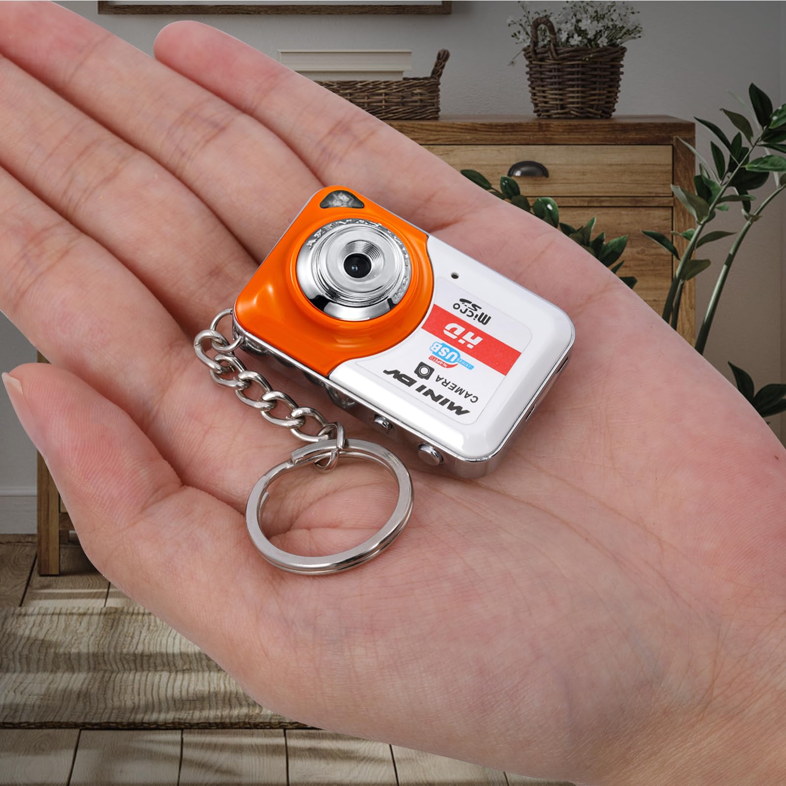Andoer X6 Mini Keychain Camera - 32GB, Portable for Kids Photography & Video Recording - Orange