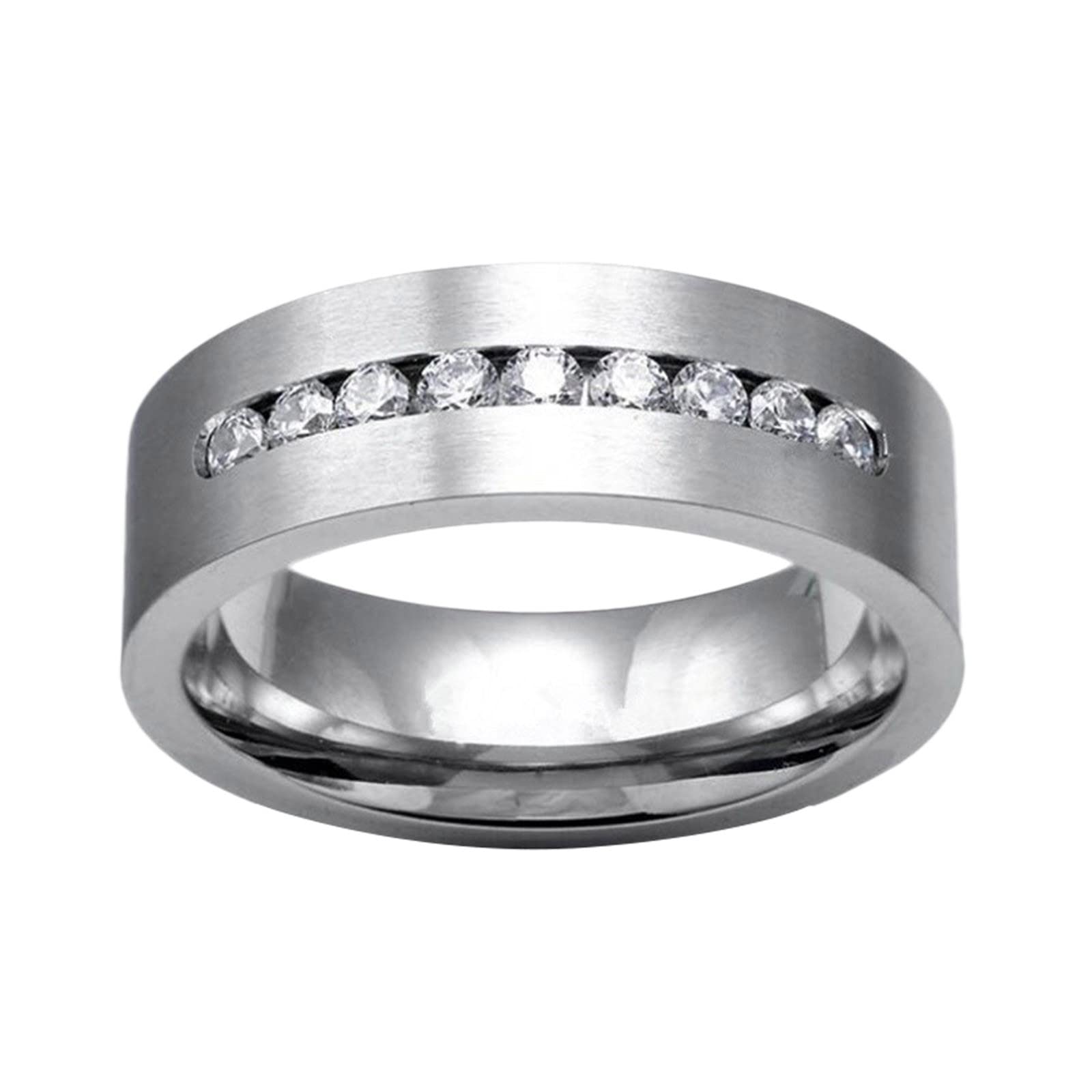 Trendy Zircon Wedding Rings for Women & Men - Elegant Couple Bands for Teens & Adults | Perfect for Engagements, Anniversaries & Special Occasions