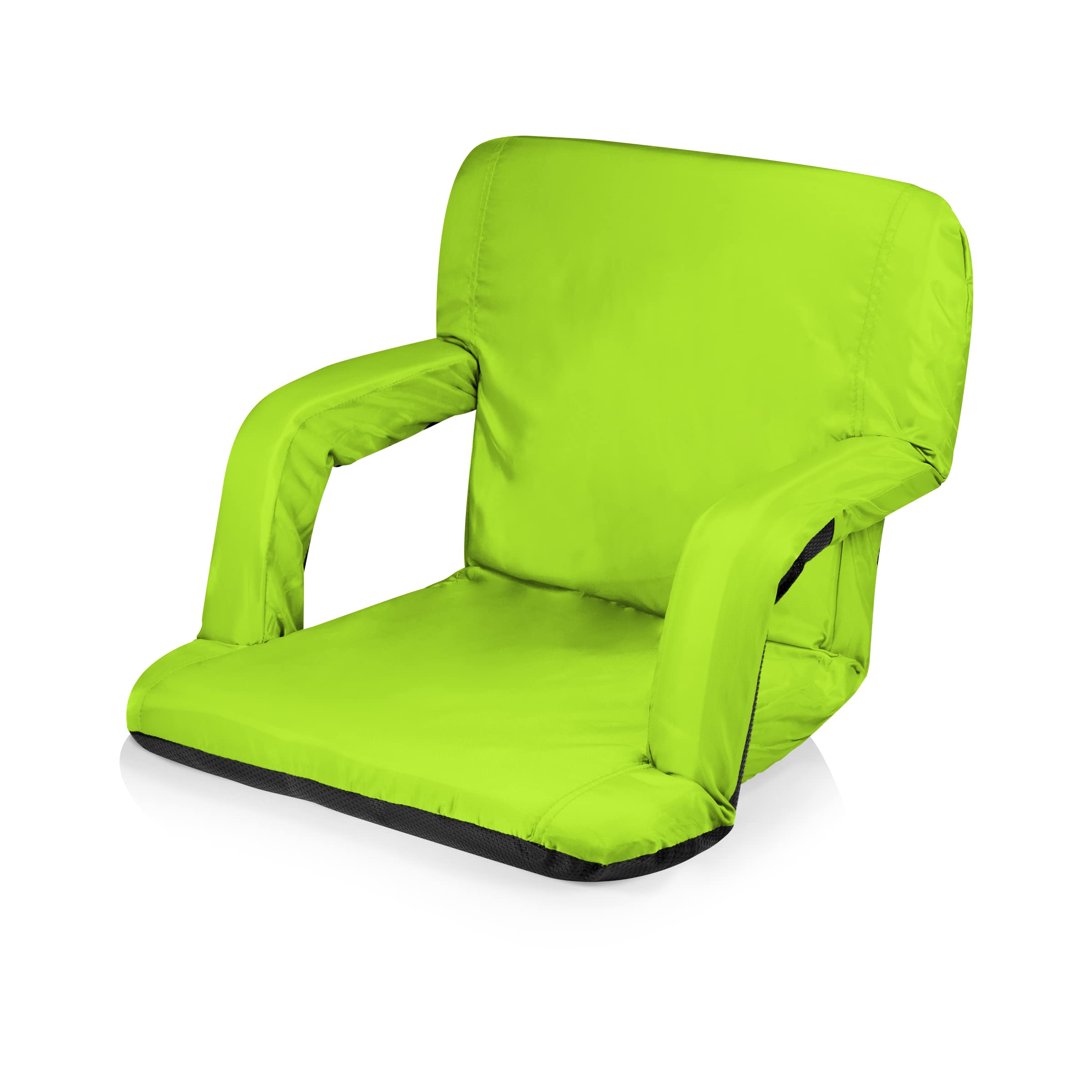 Picnic TIME Ventura Reclining Stadium Seat with Back Support - Padded Bleacher Seat with Backpack Straps - Portable Folding Chair for Sports Games, Camping, Yoga & Outdoor Events