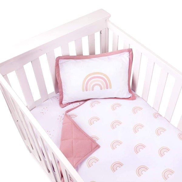 Elys & Co 4-Piece Baby Crib Bedding Set - Soft Cotton Crib Sheets, Fitted Crib Skirt, Bumper Pads - Perfect for Nursery Decor & Newborn Sleep Comfort