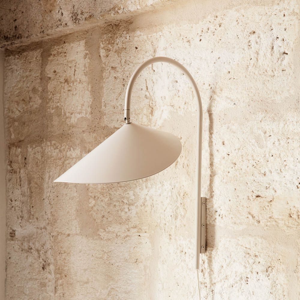 FERM LIVING Arum Swivel Wall Lamp in Cashmere - Modern Adjustable Wall Light for Bedroom, Living Room & Office Decor