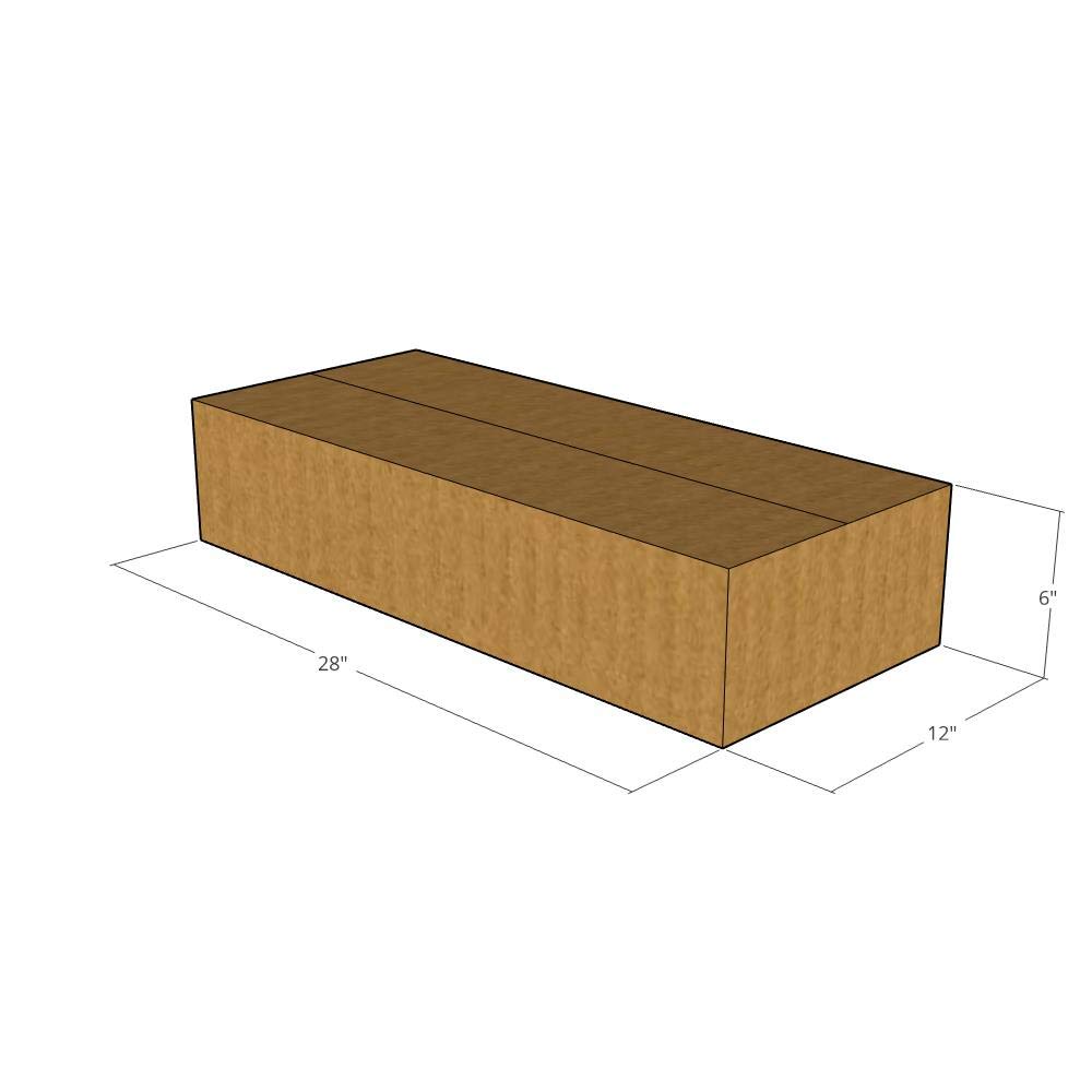 28x12x6 Inches 175 LBS ECT 32 Corrugated Shipping Boxes - Heavy Duty Moving & Storage Cartons for Packing, Shipping & Home Organization