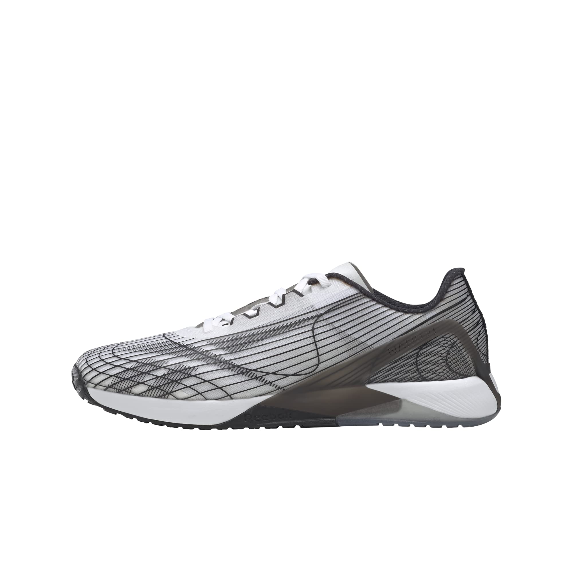 Reebok Men's Nano X1 Pursuit Training Shoes - White/Black/White Size 10.5 | CrossFit, Gym & Workout Shoes for Men | High-Performance Fitness Footwear
